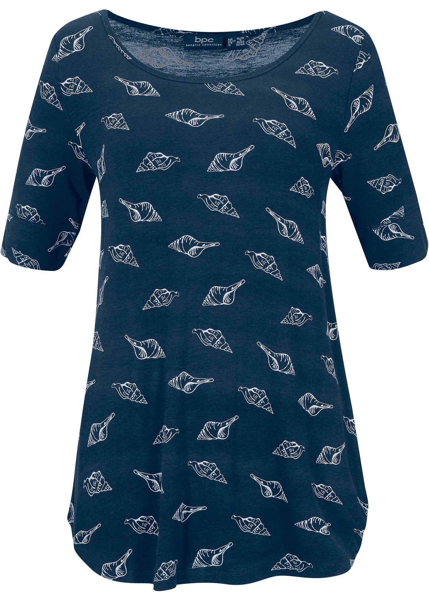 T-shirt long, demi-manches