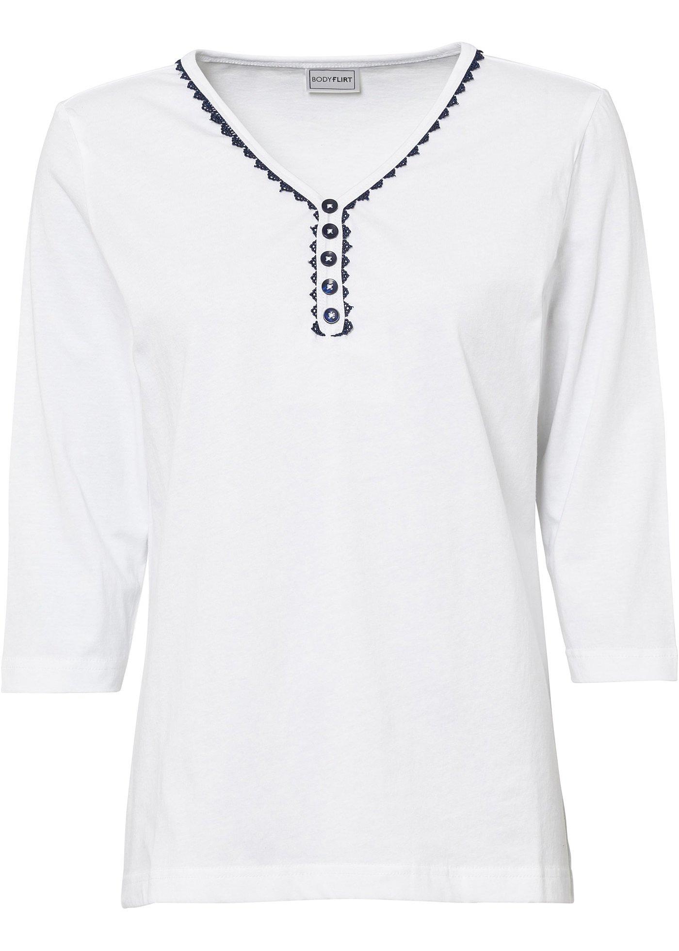 T-shirt avec patte de boutonnage