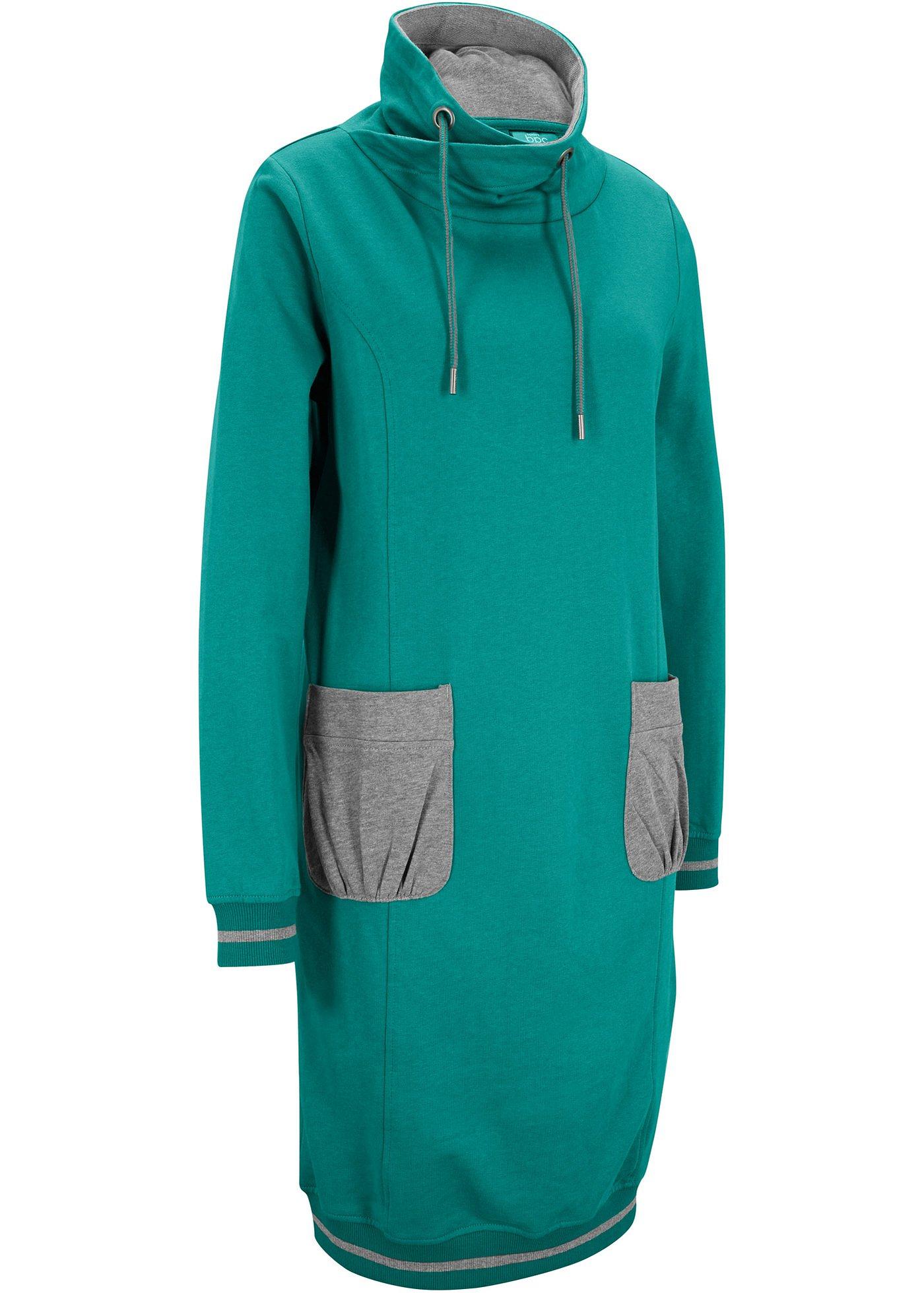 Robe sweat avec coton bio, manches longues