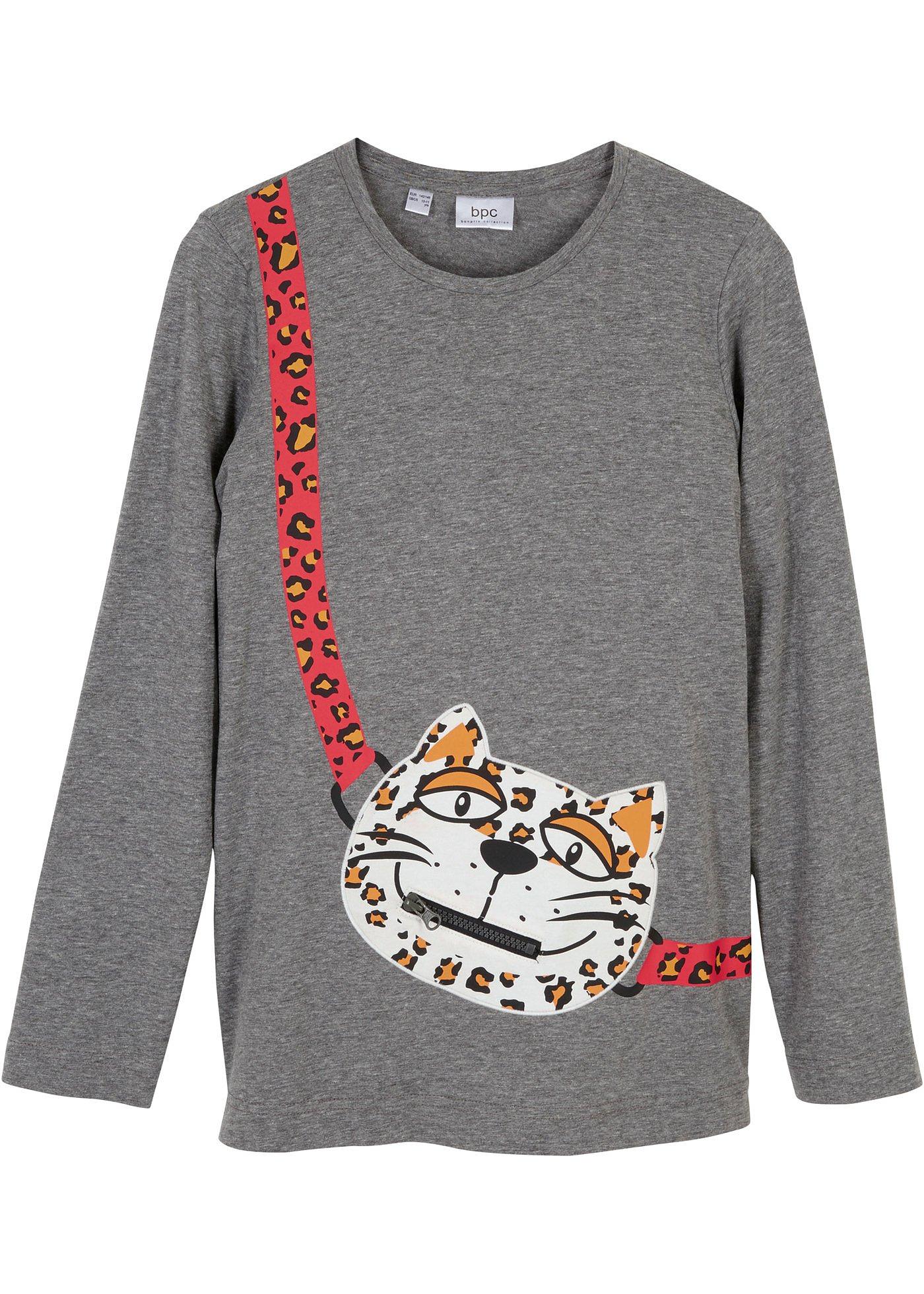 T-shirt manches longues fille en coton bio