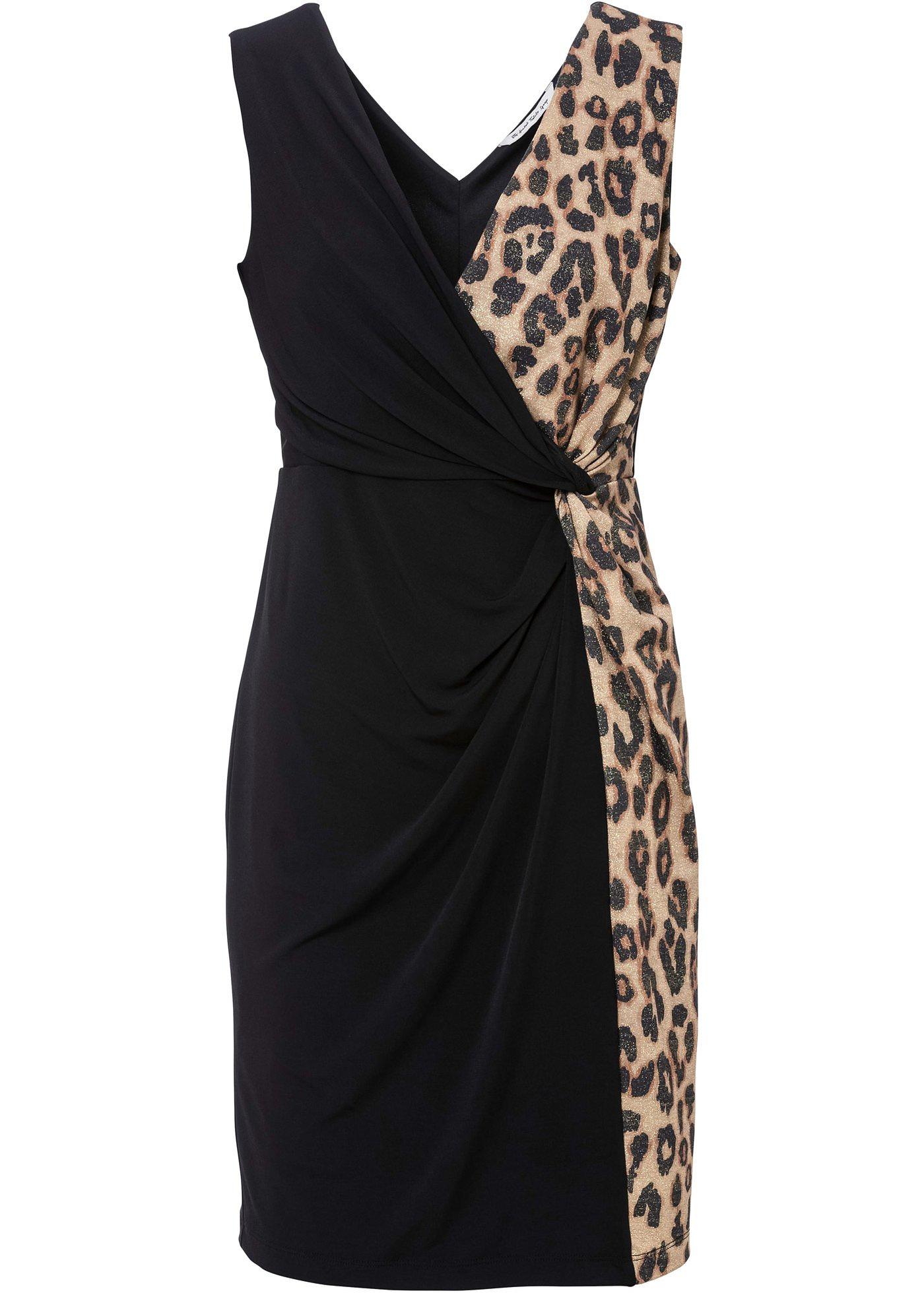 Robe à paillettes et imprimé léopard