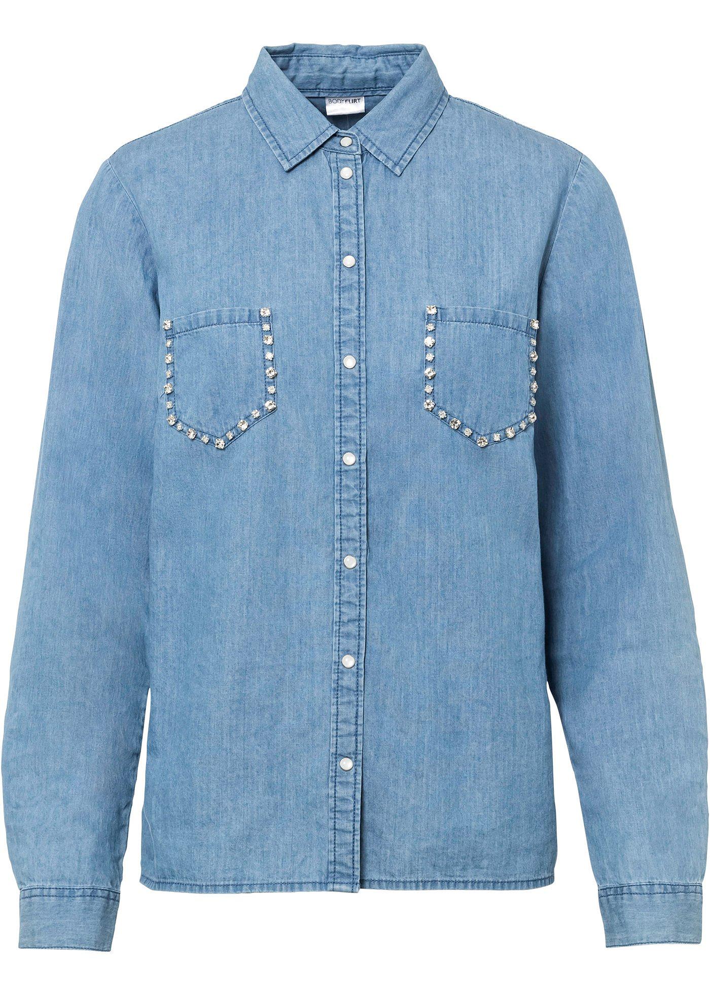 Chemise en jean avec strass