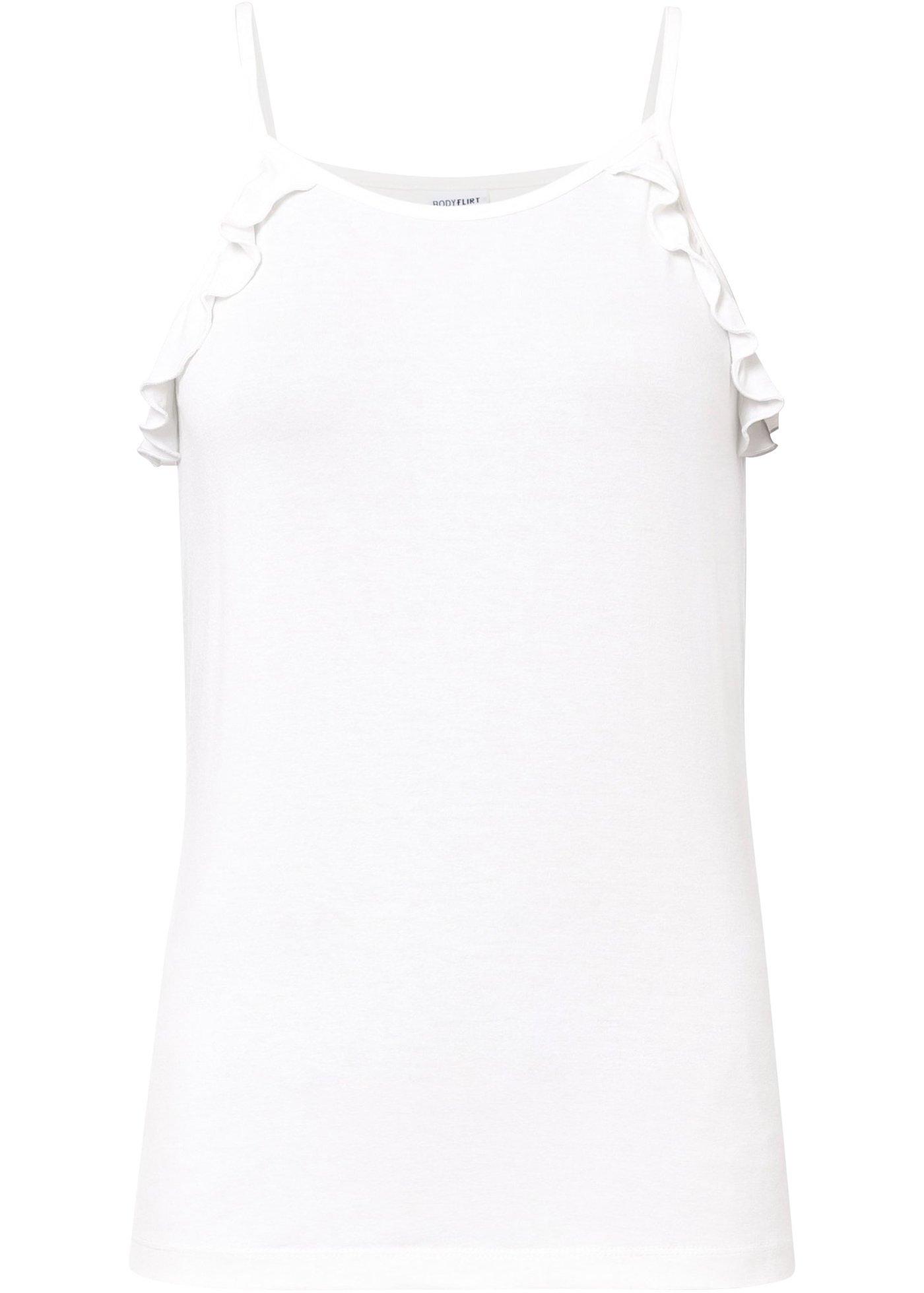 Top bretelles spaghetti à volants