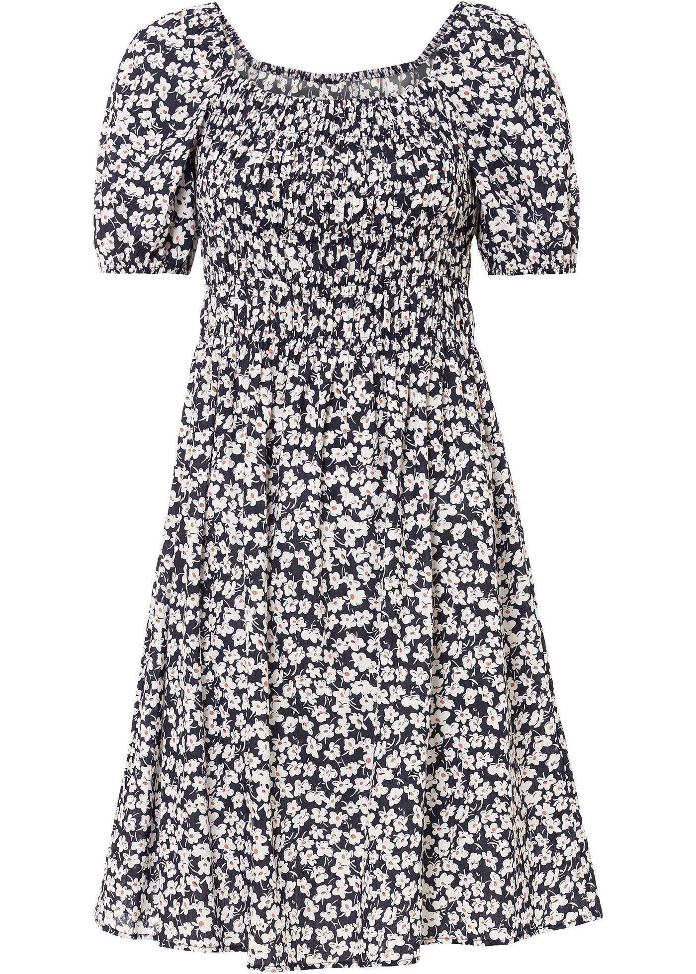 Robe imprimée avec smock