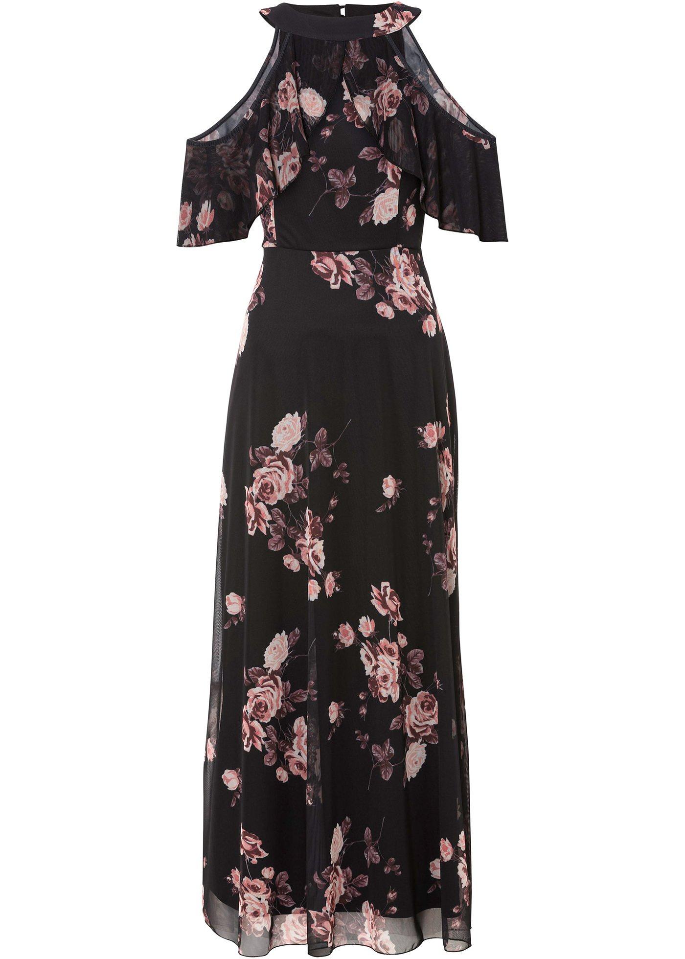 Robe longue en mesh taille courte