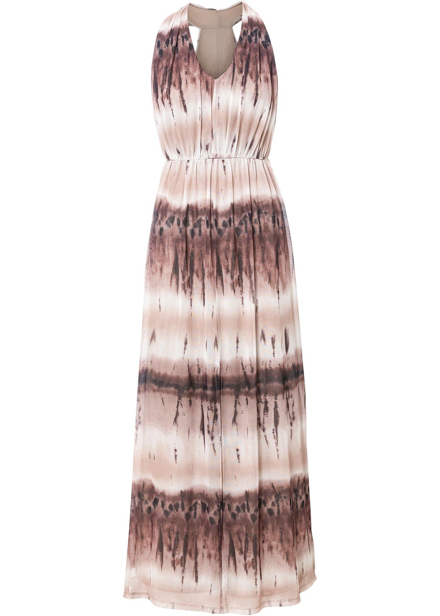 Robe longue en mesh imprimée