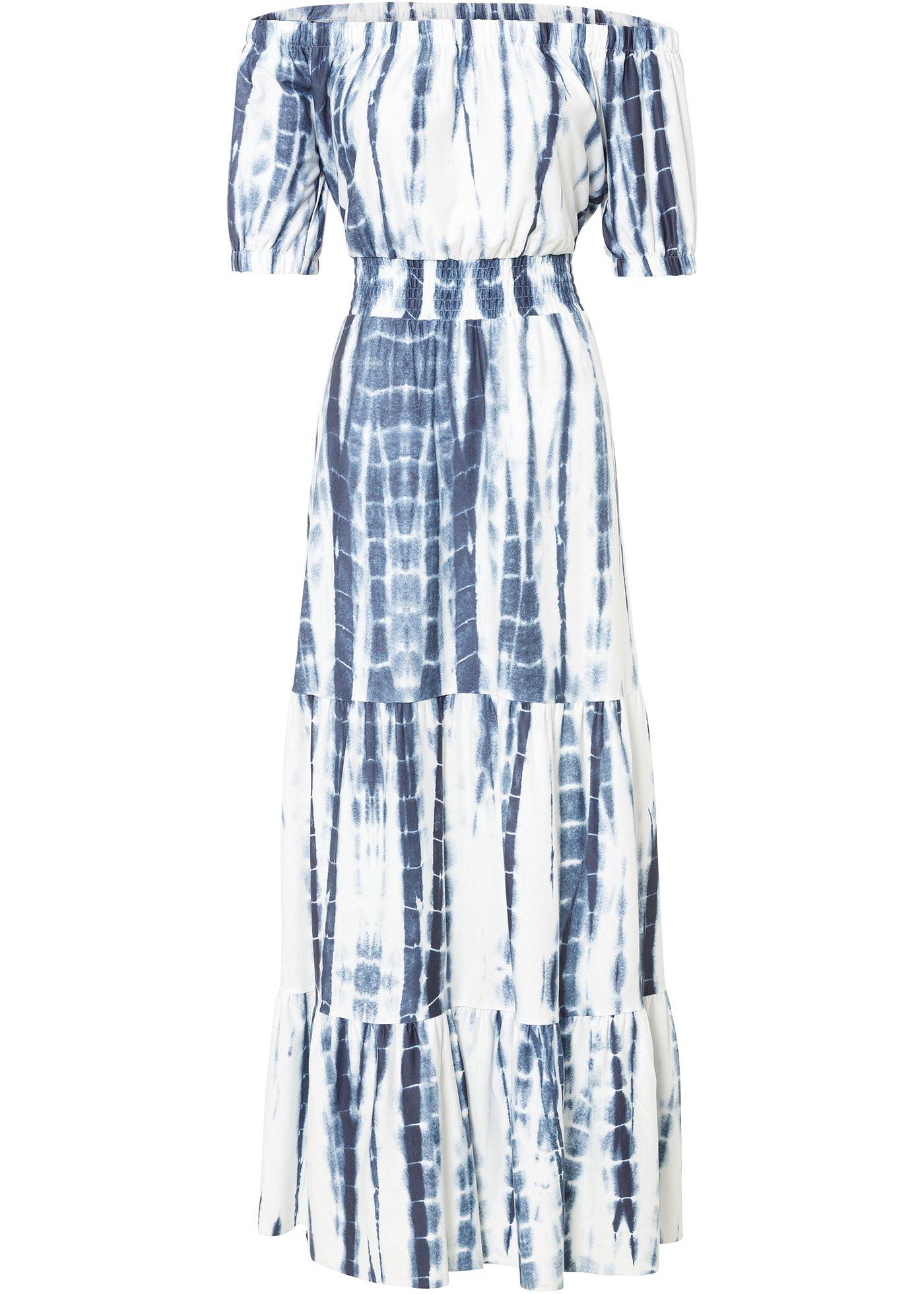 Robe Carmen à imprimé batik