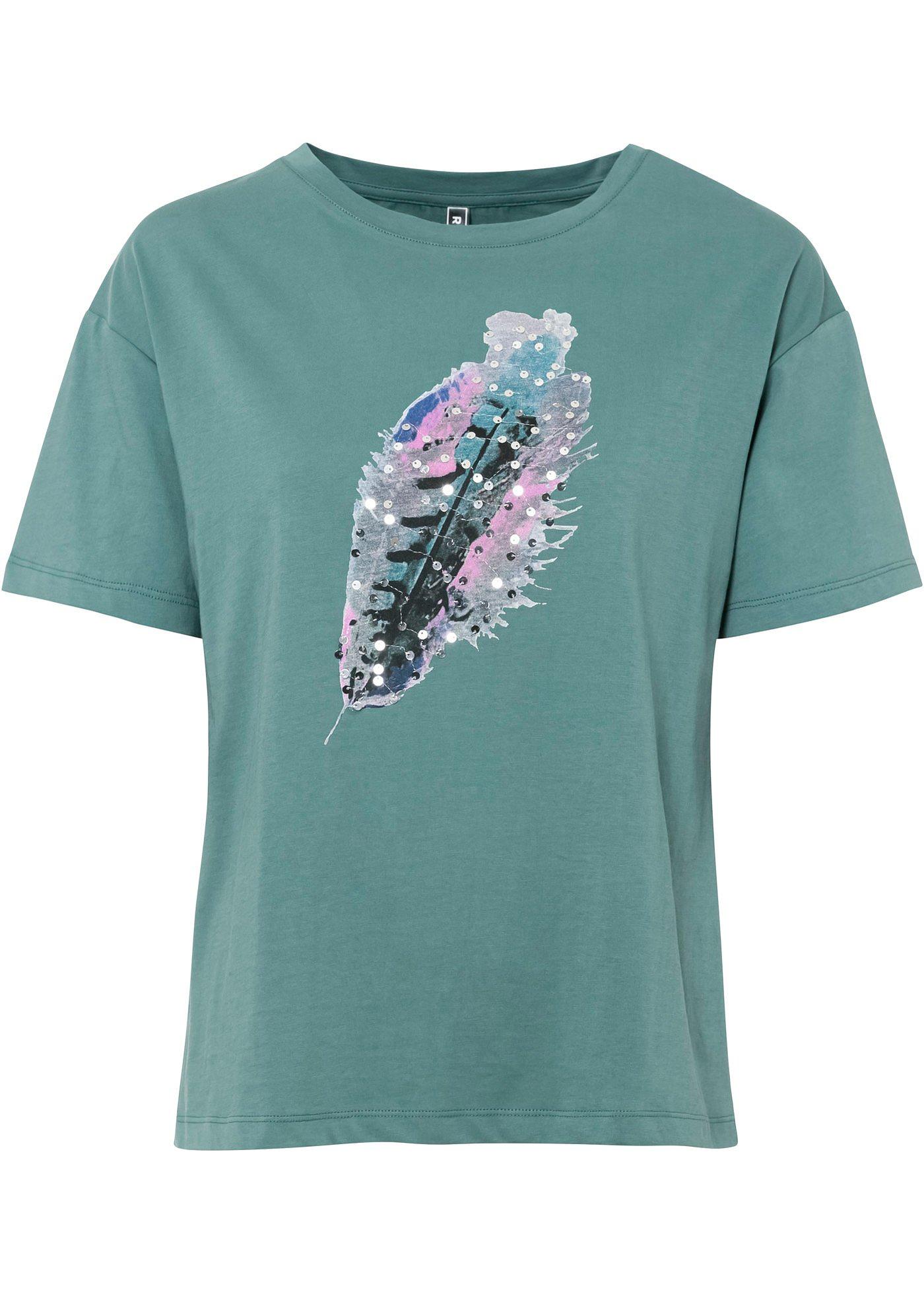 T-shirt imprimé plume