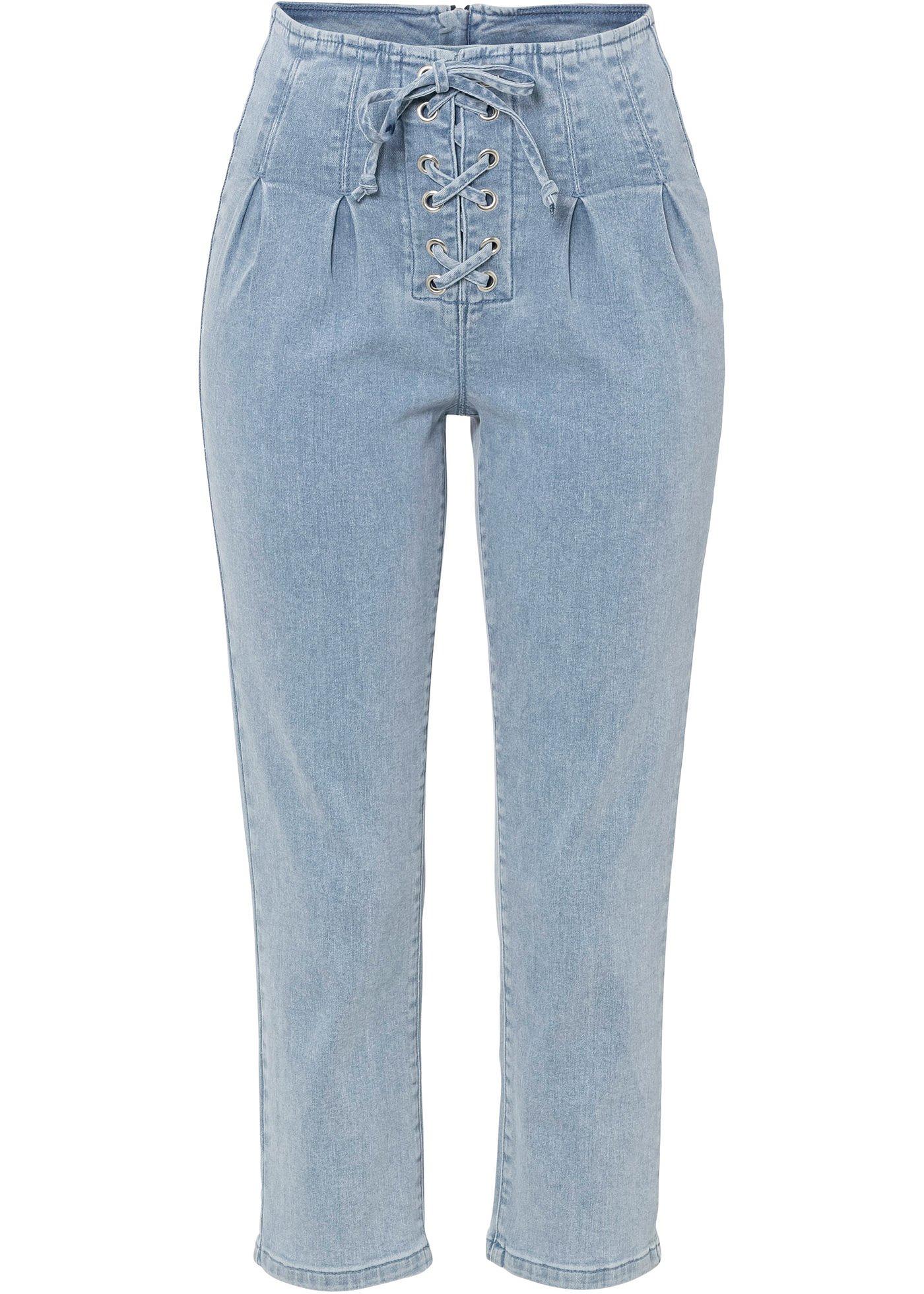 Jean corsaire en coton bio avec laçage