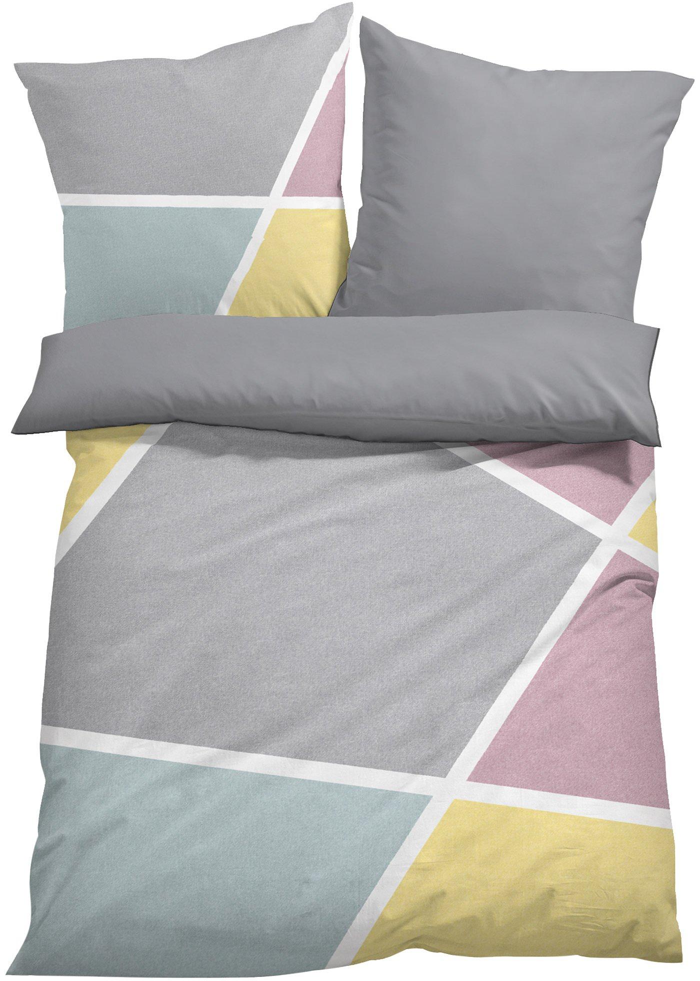 Parure de lit réversible motif abstrait