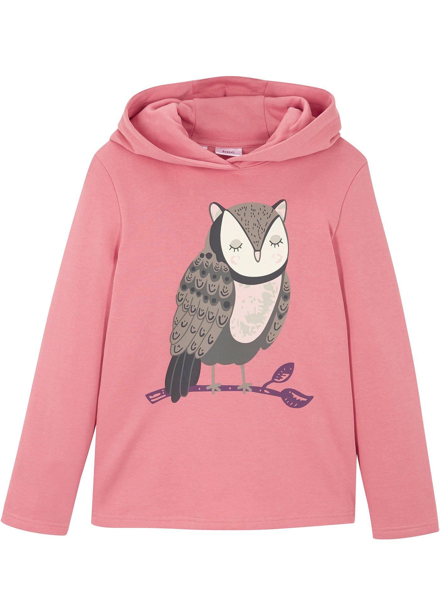 Sweat-shirt à capuche fille en coton bio