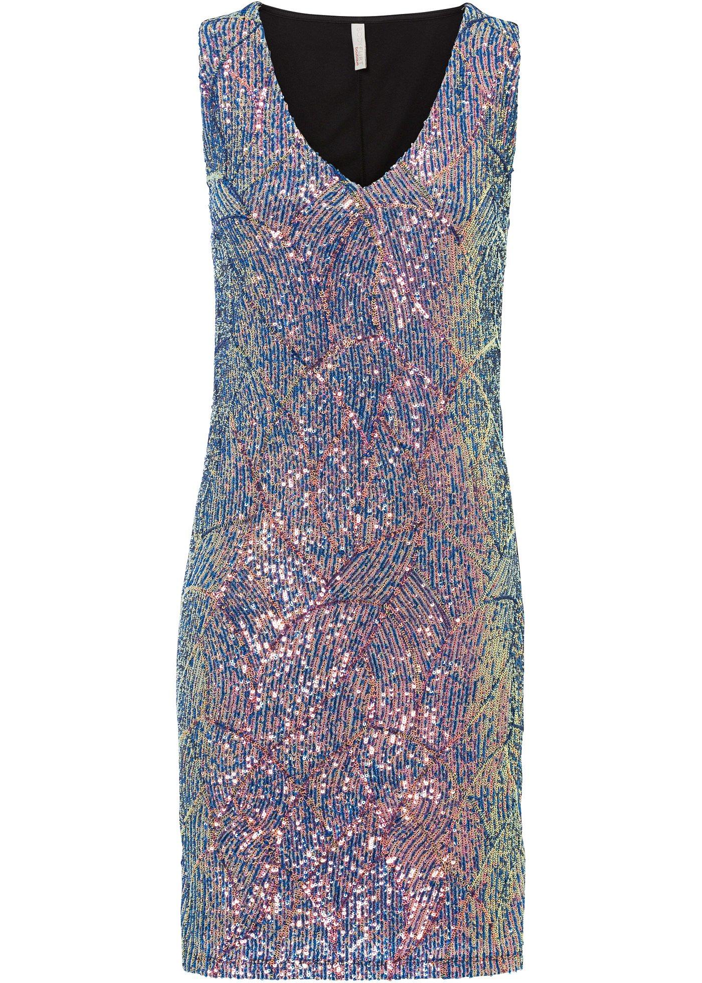 Robe fourreau avec effet brillant