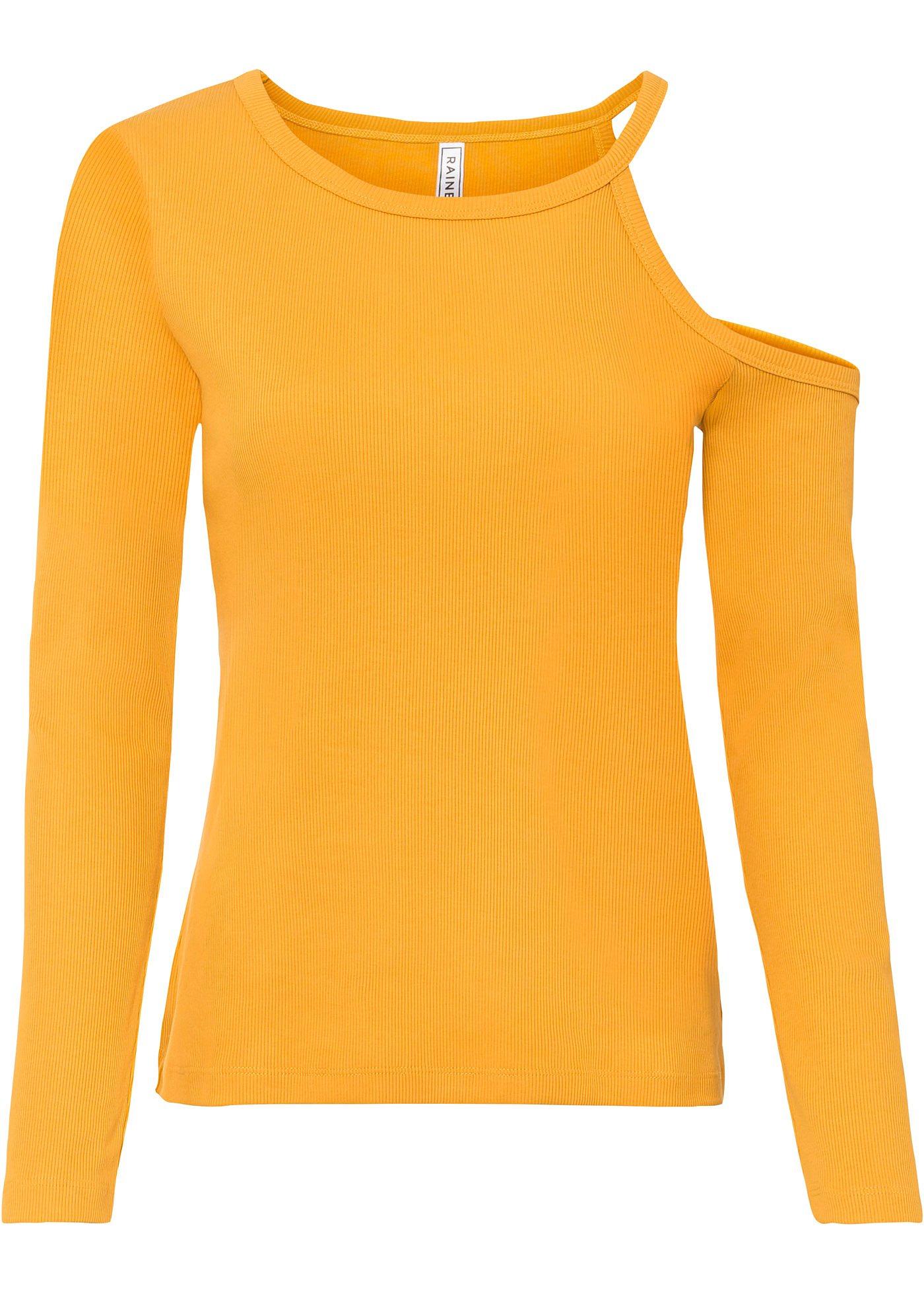 T-shirt manches longues côtelé en coton bio