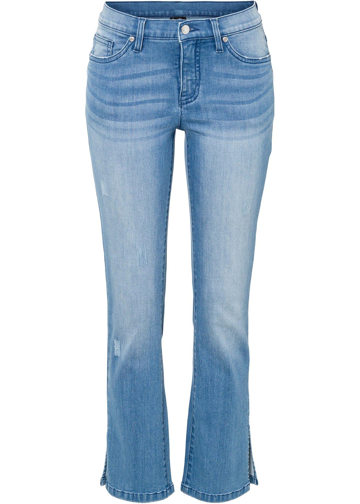 Jean avec fentes avec polyester recyclé