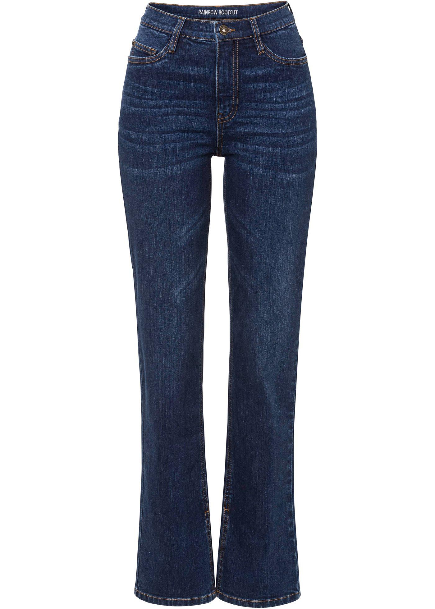 Jean évasé avec fente en coton bio