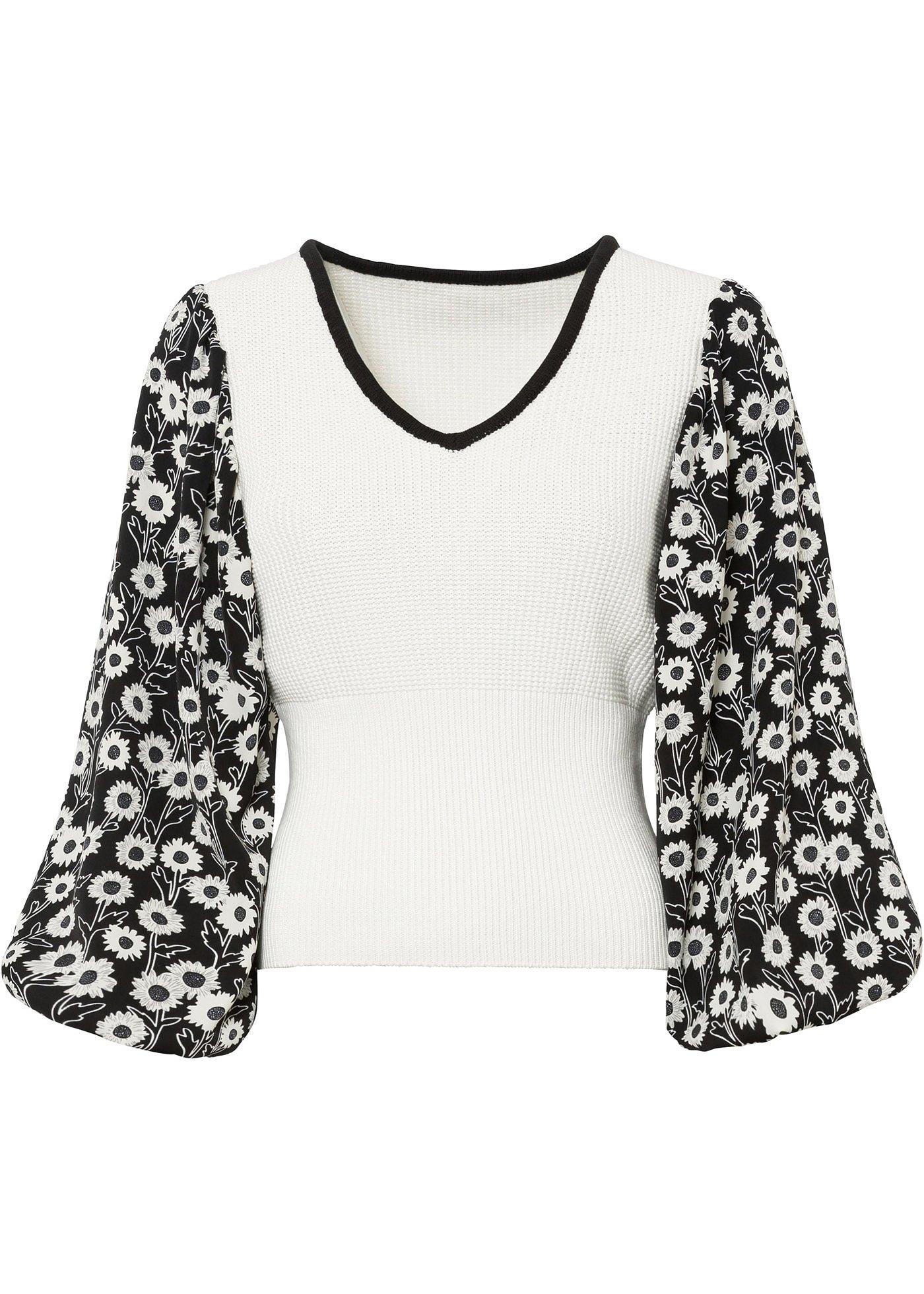Pull avec manches en chiffon