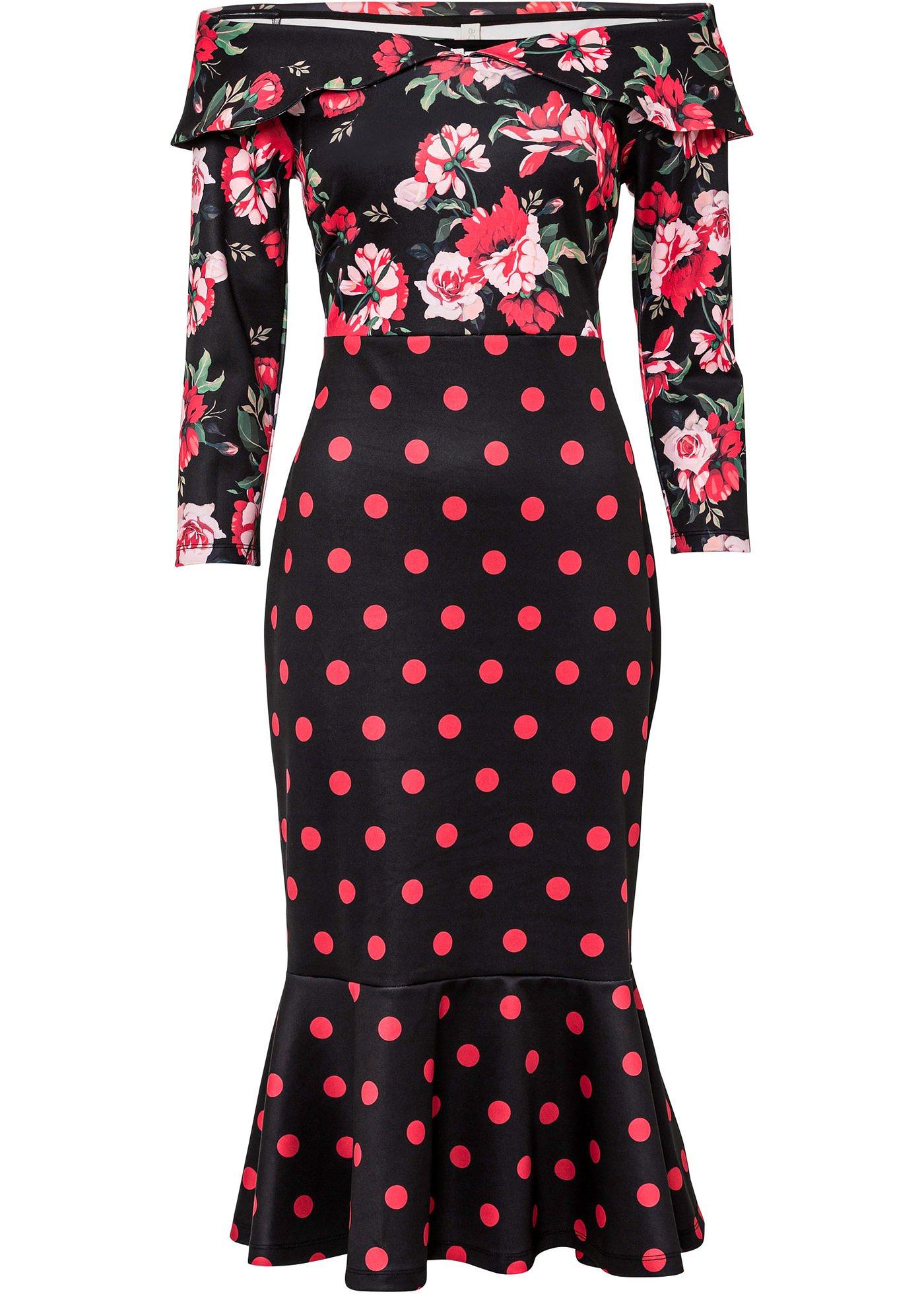 Robe Carmen à imprimé