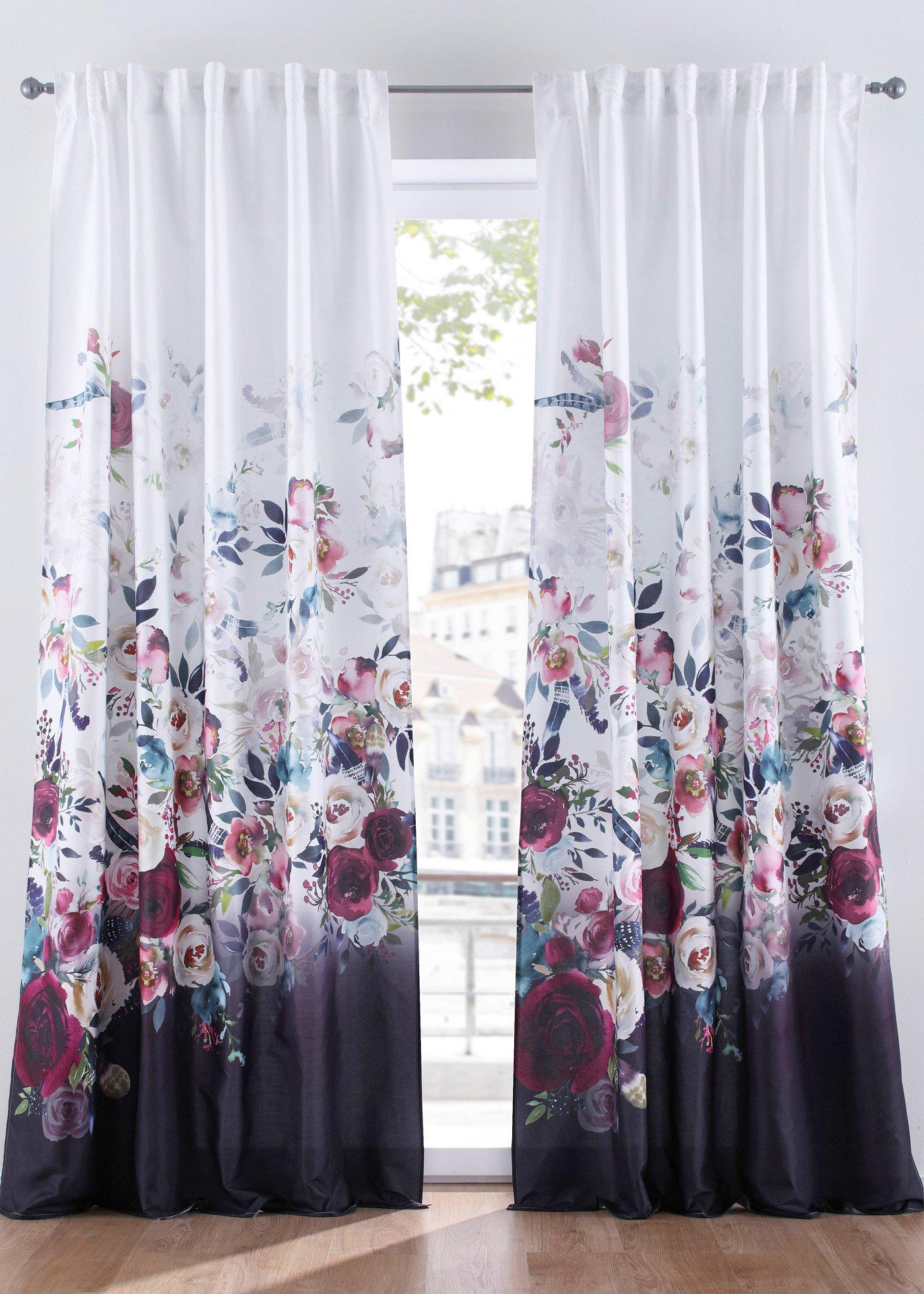 Panneau microfibre imprimé floral (1 pce.)