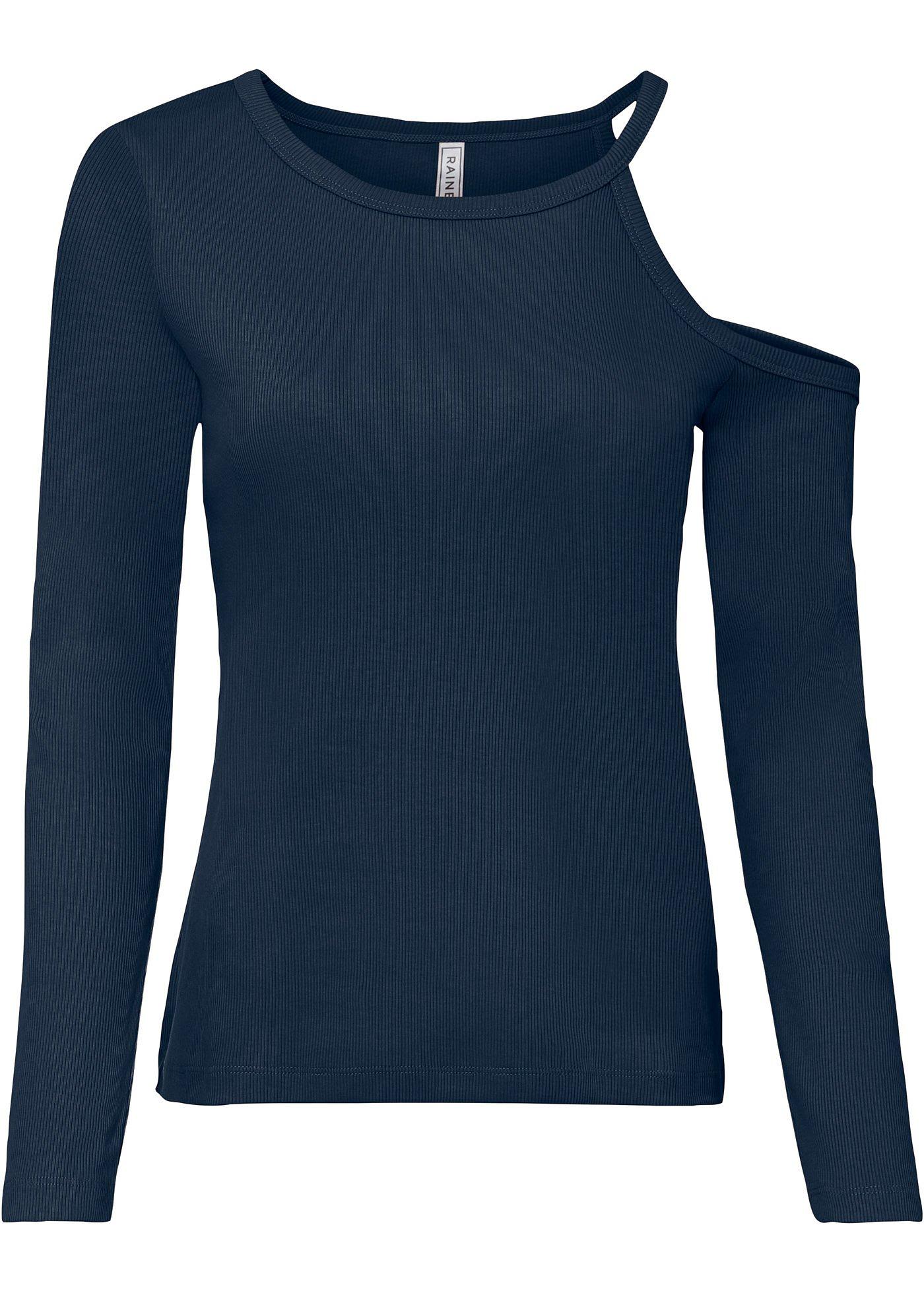 T-shirt manches longues côtelé en coton bio