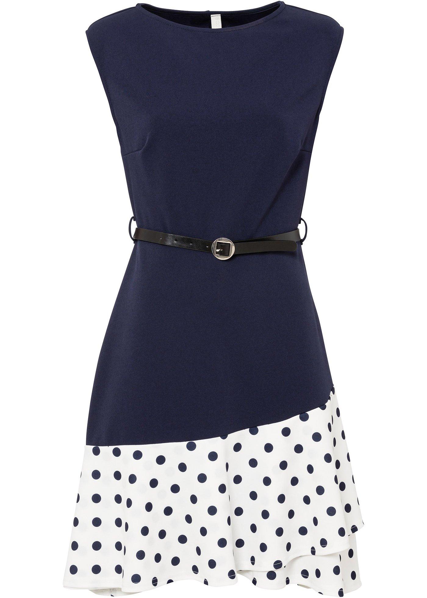 Robe avec ceinture (Ens. 2 pces.)