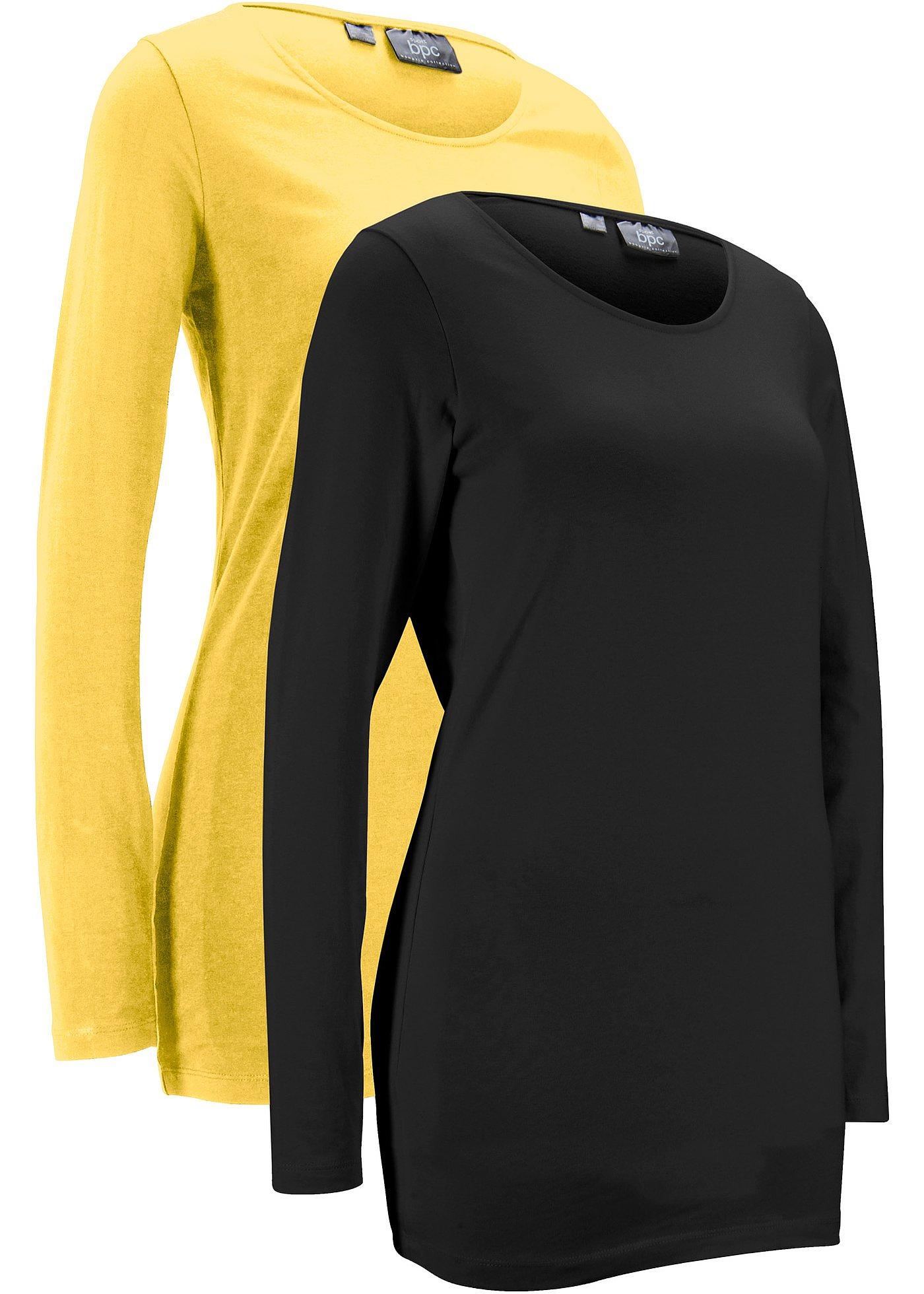 Lot de 2 T-shirts longs de sport avec coton