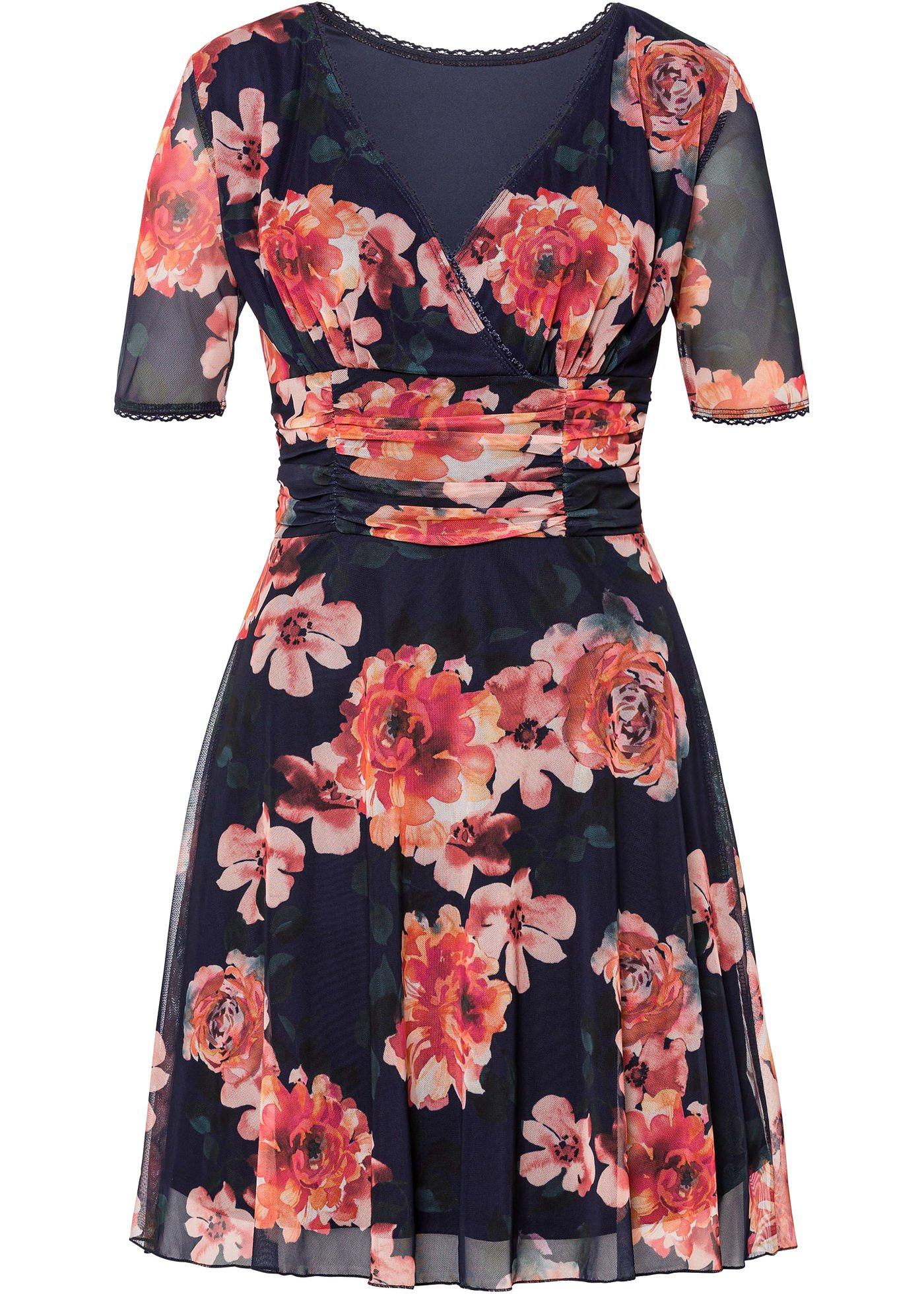 Robe en mesh imprimée