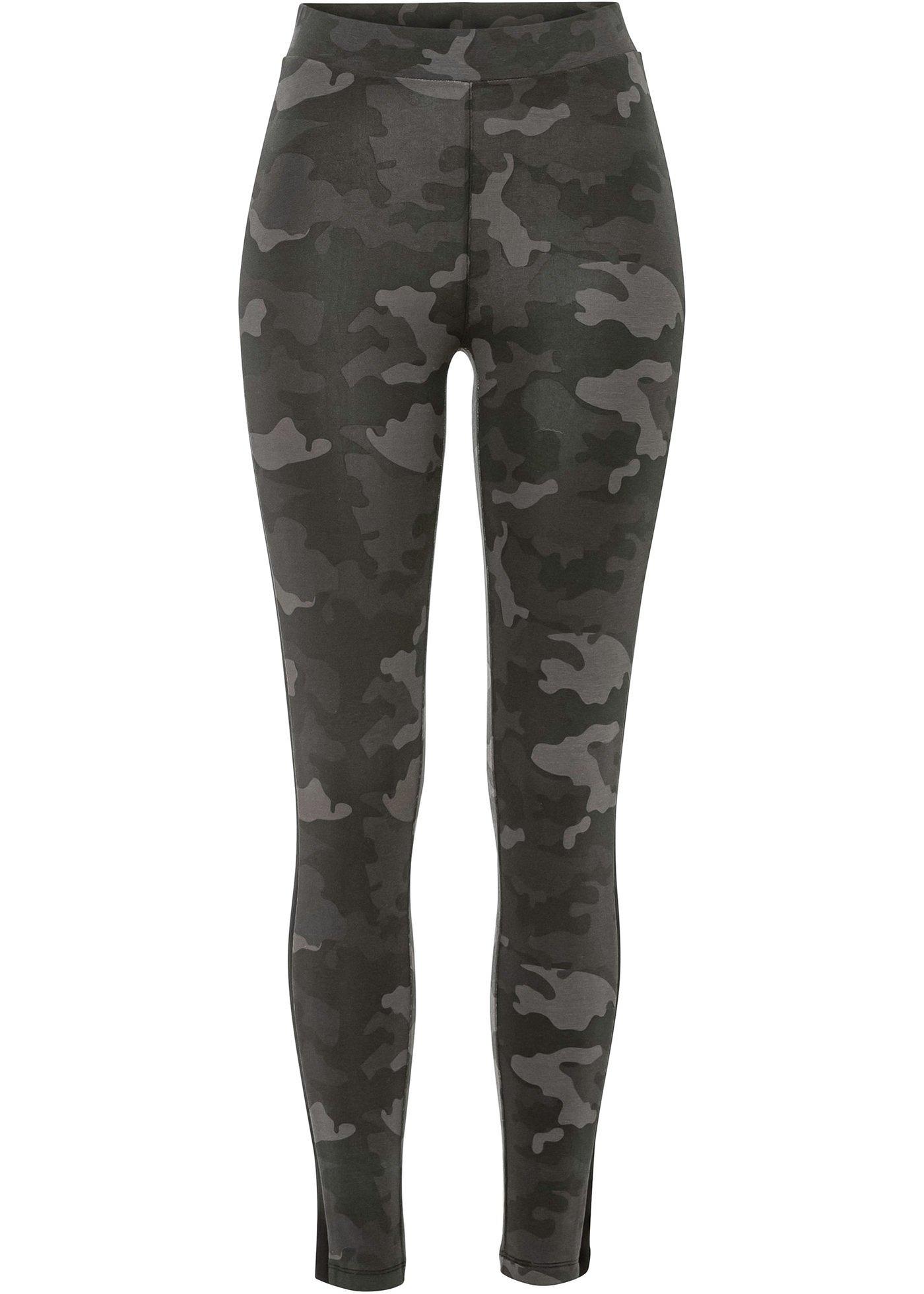 Legging imprimé avec rayures latérales