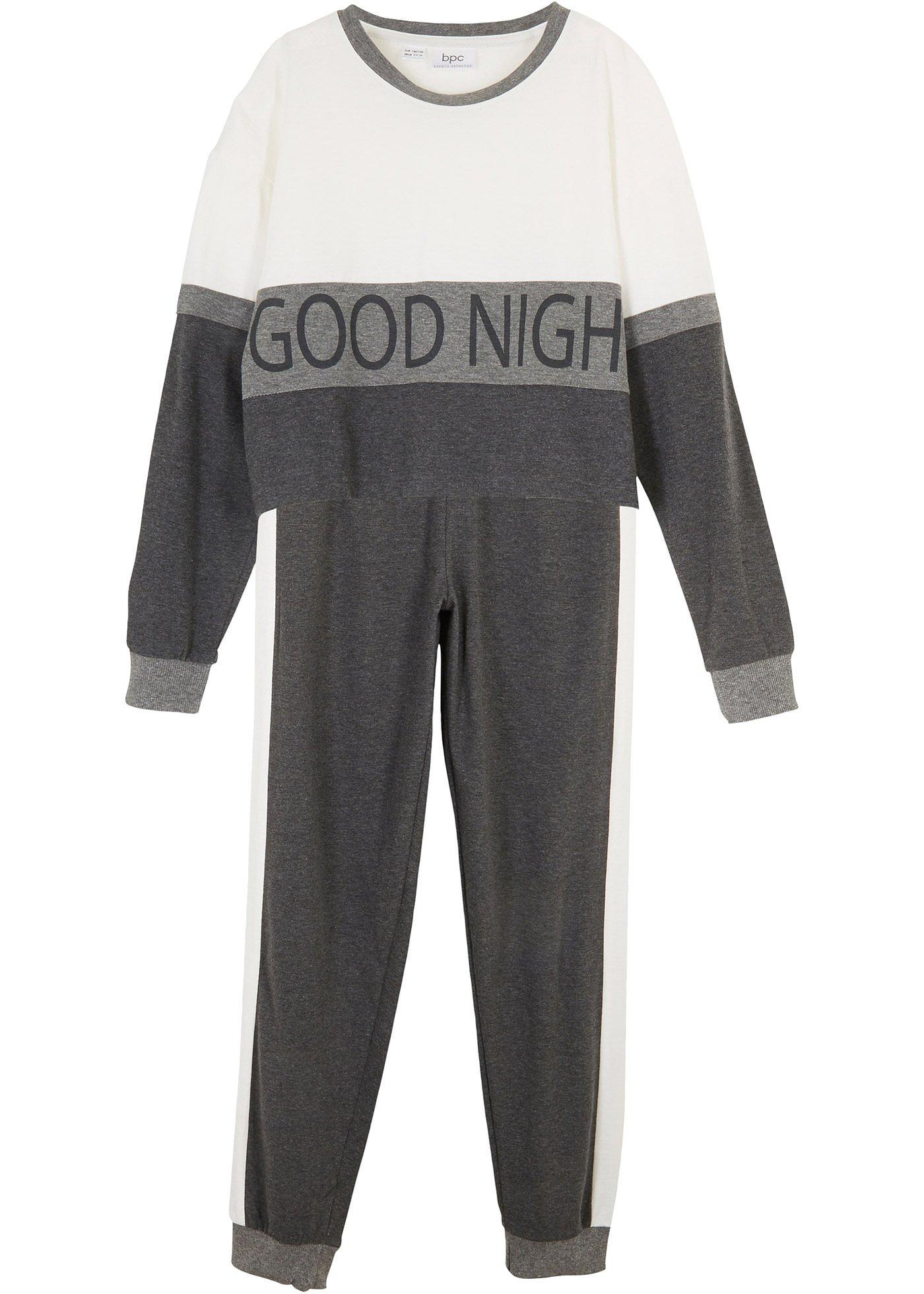 Pyjama fille avec T-shirt manches longues raccourci