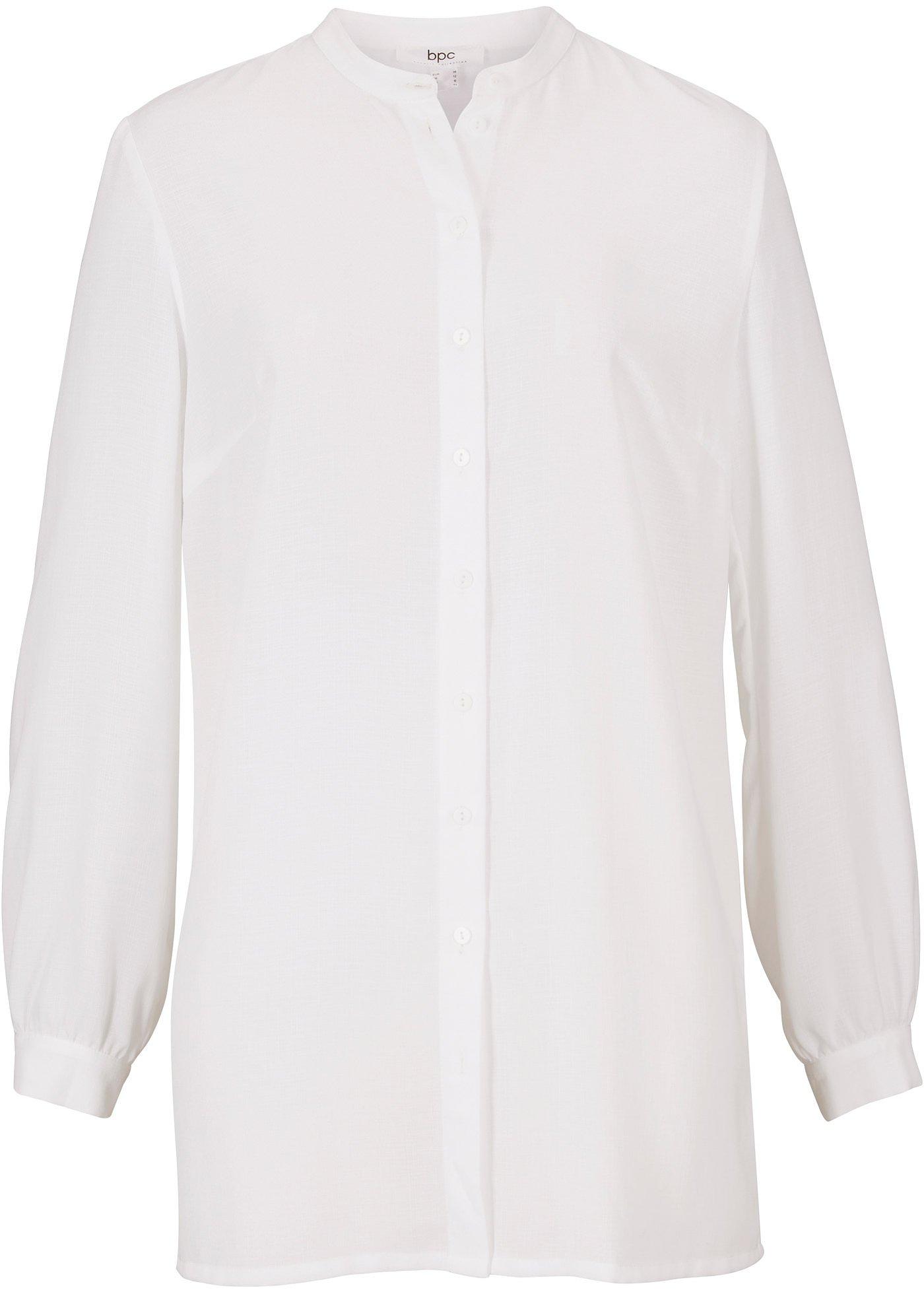 Chemisier long à petit col montant