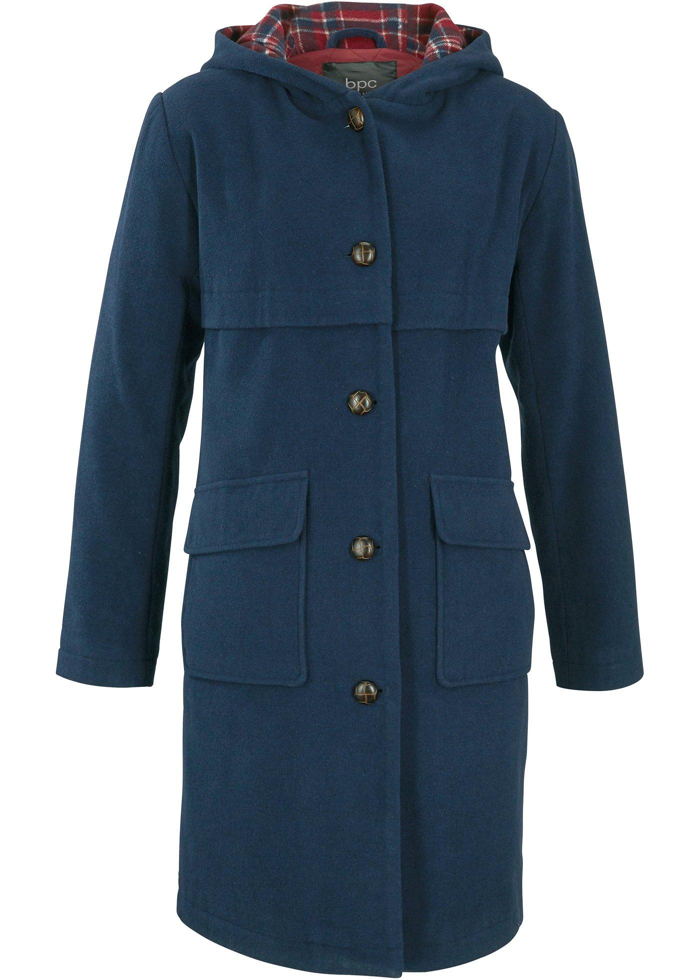 Manteau style campus avec capuche, légèrement rembourré