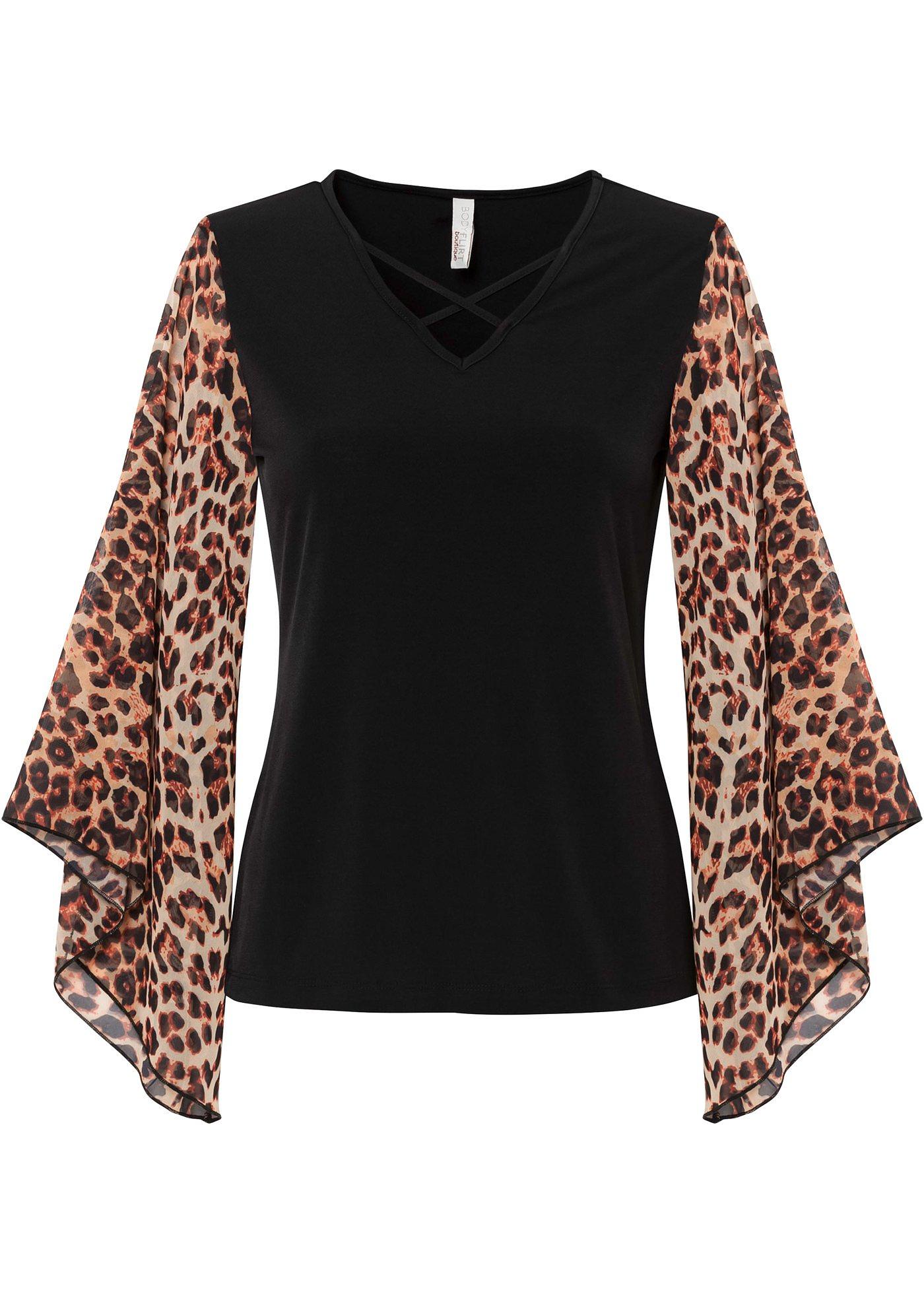 T-shirt avec manches en chiffon