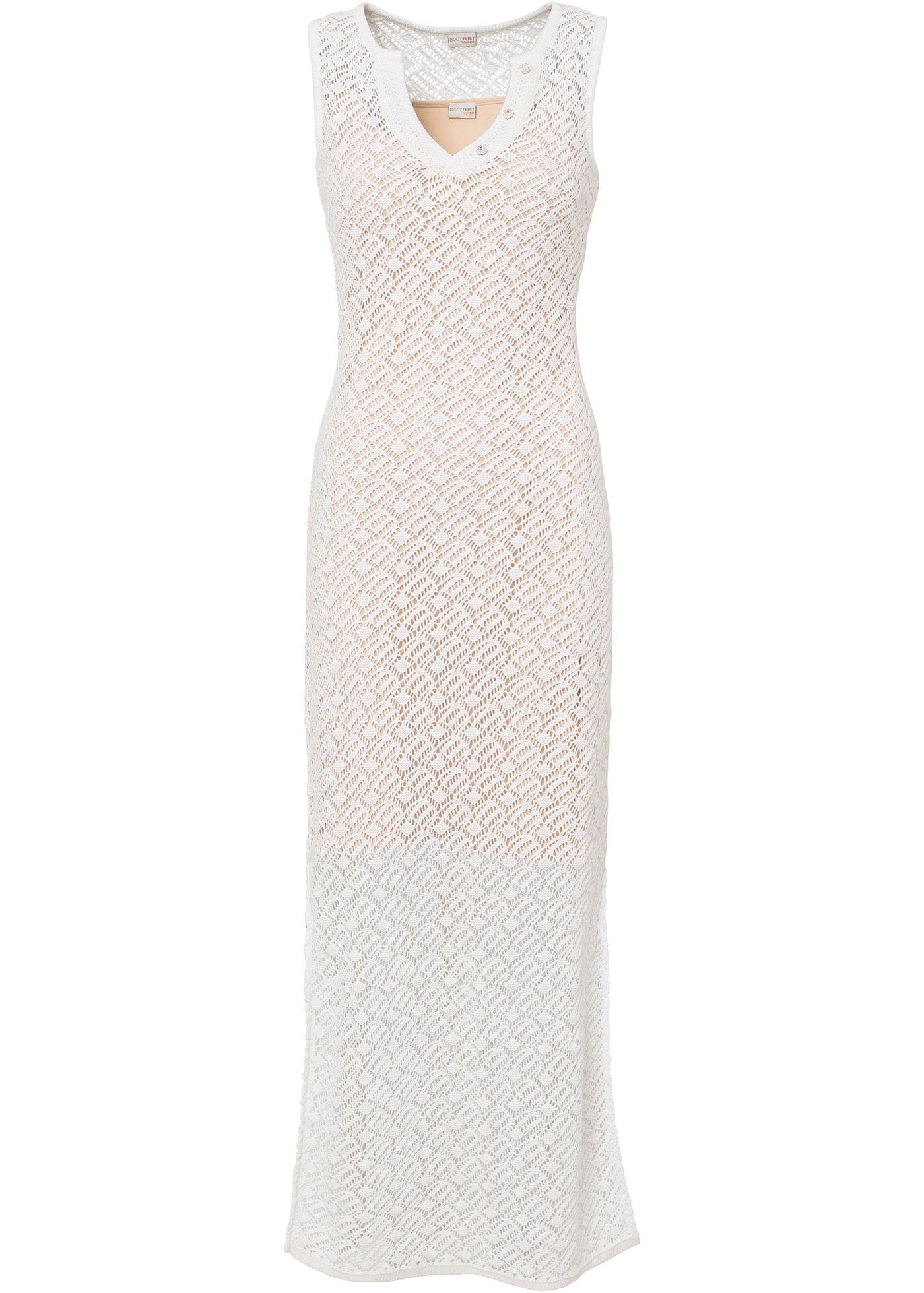 Robe en maille avec fente