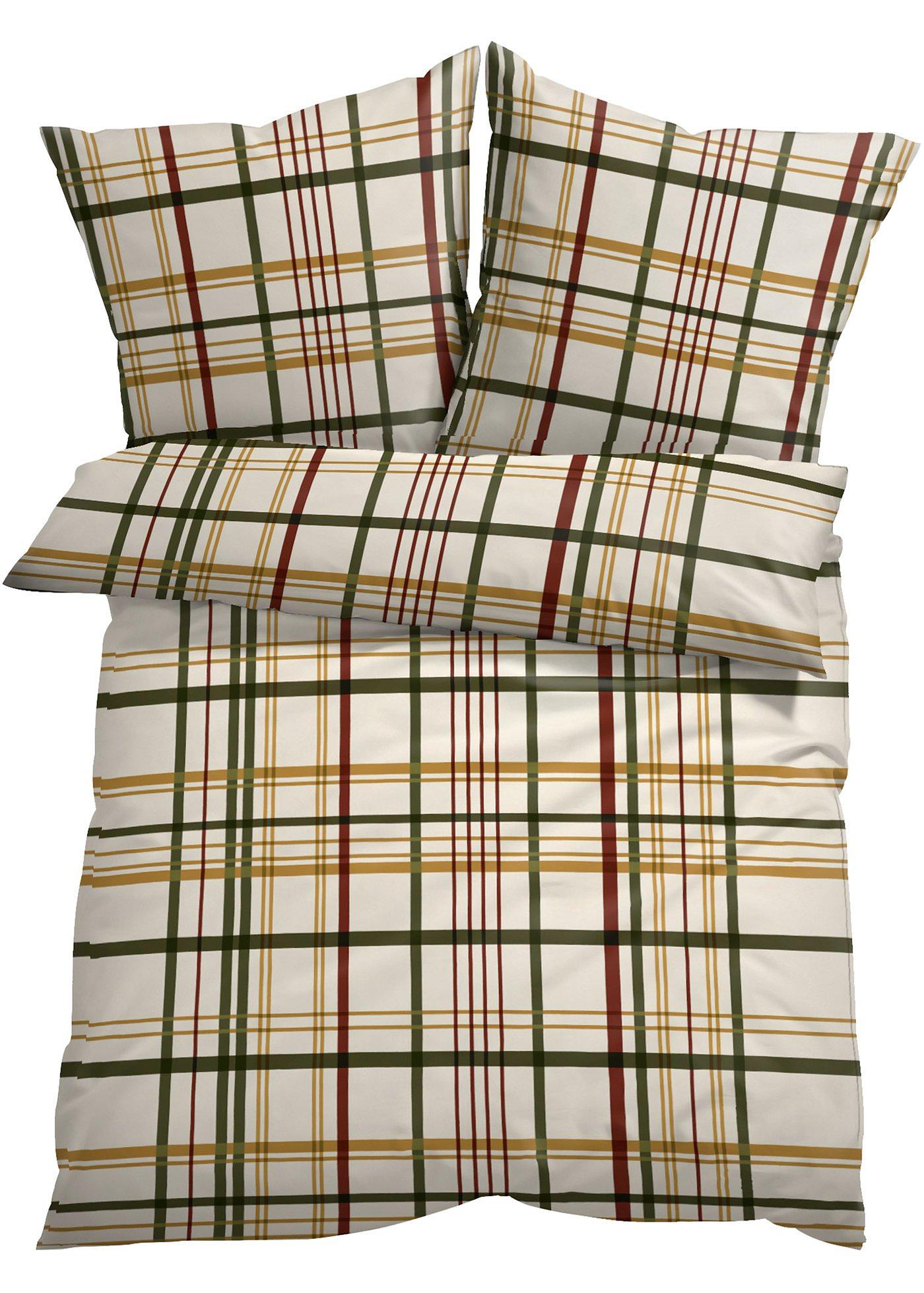 Parure de lit à carreaux