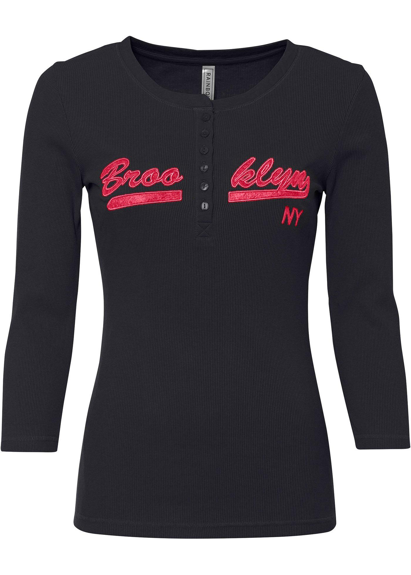 T-shirt avec patte de boutonnage