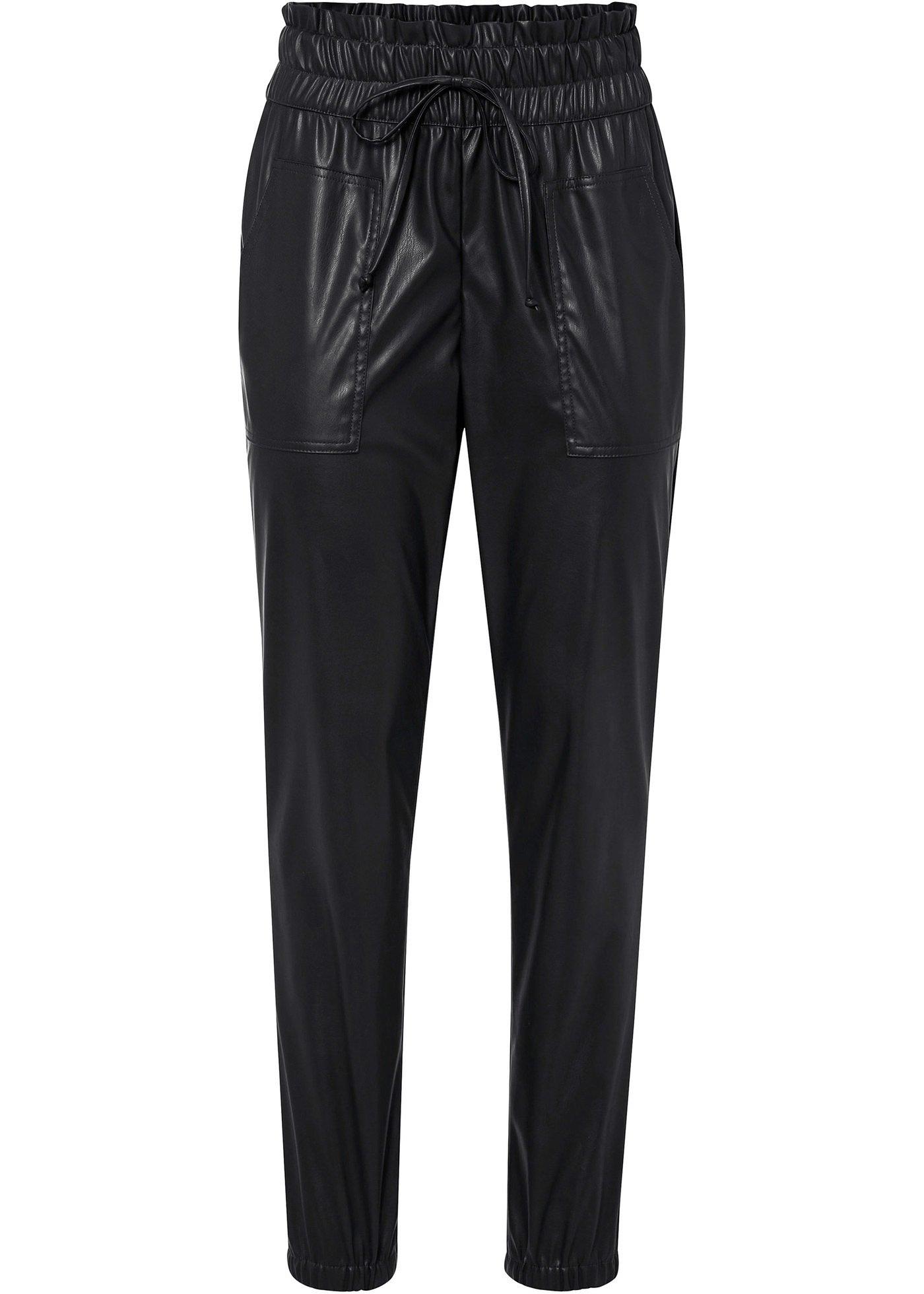 Pantalon de jogging en synthétique imitation cuir
