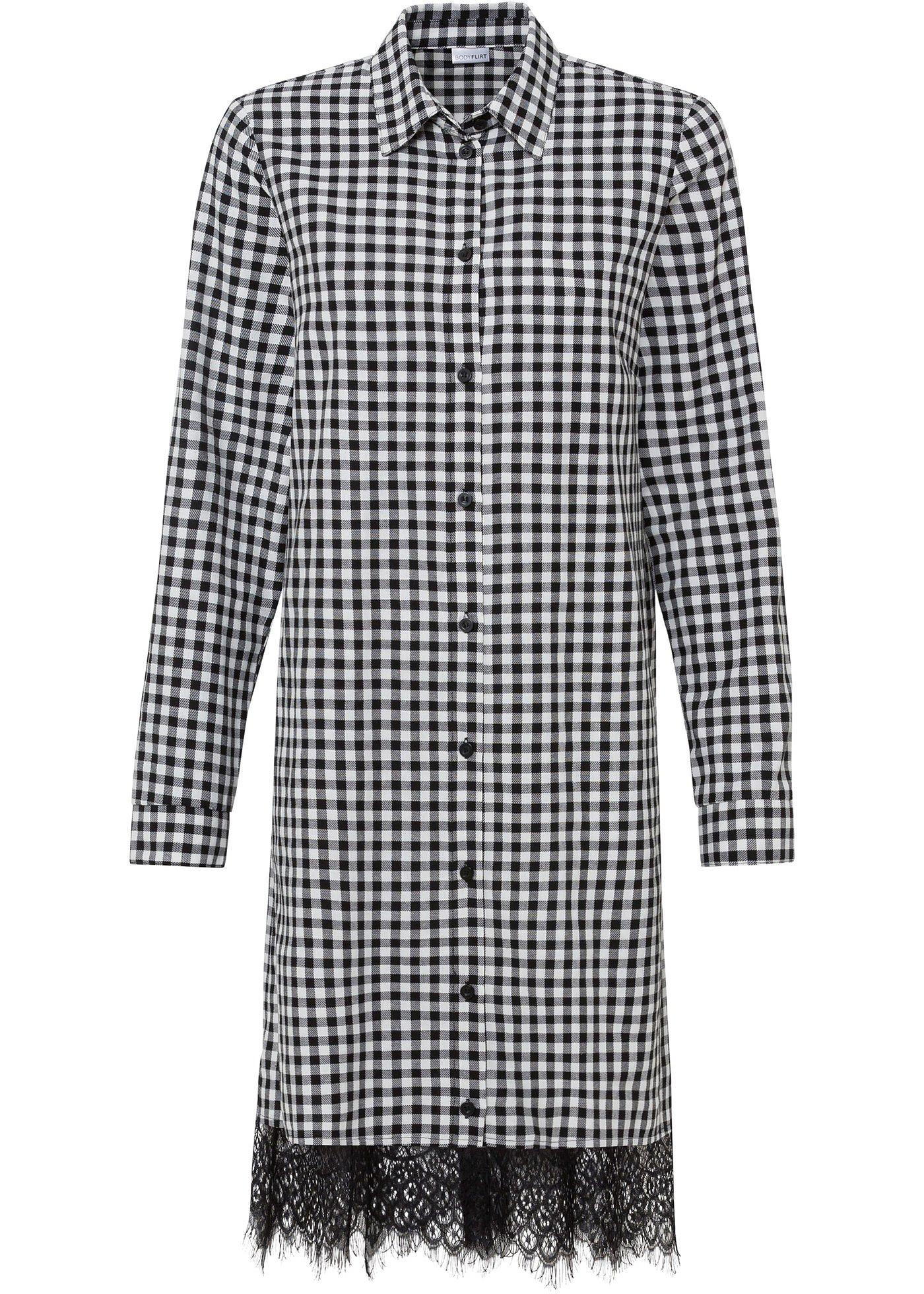 Robe-chemisier à dentelle