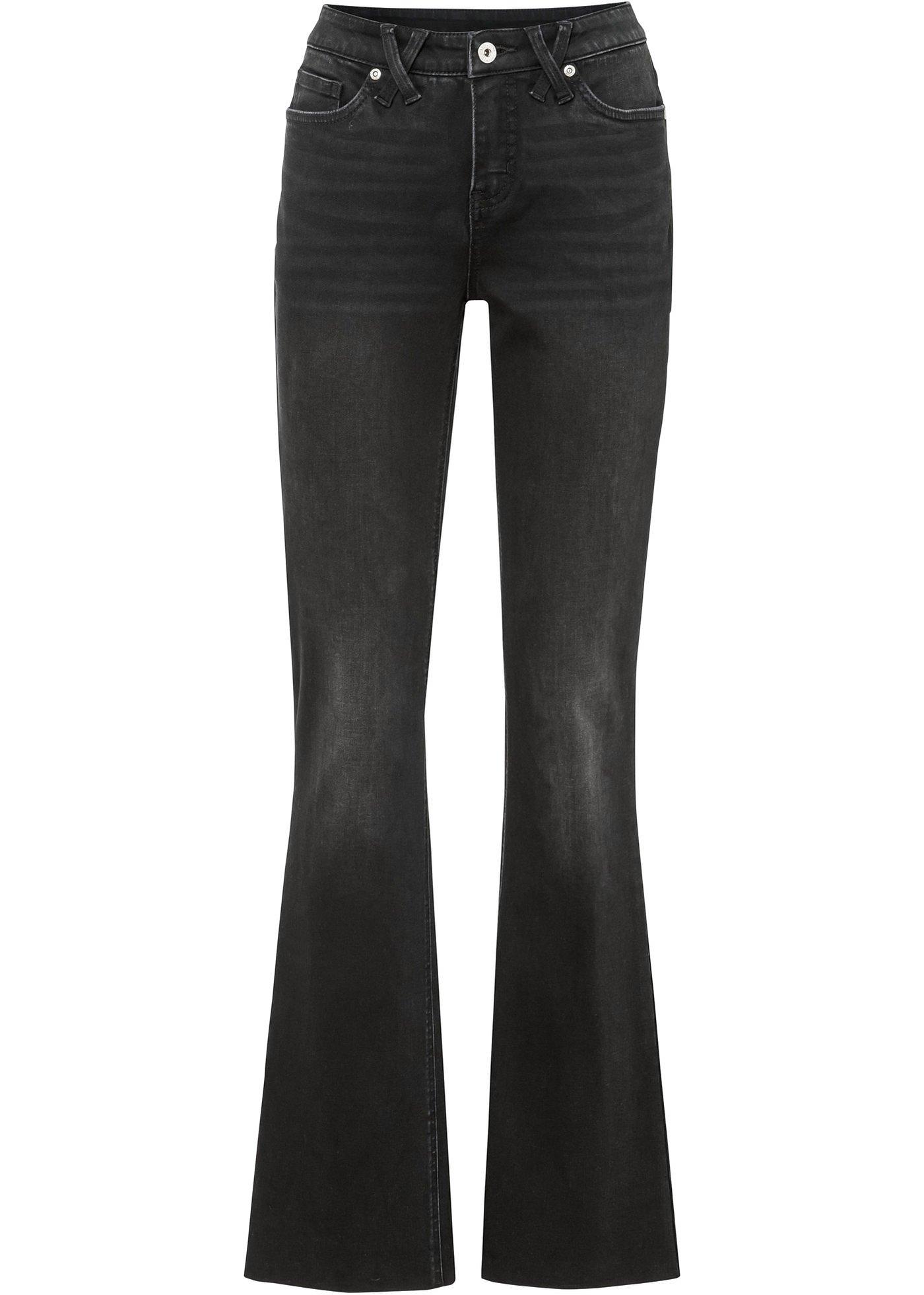 Pantalon extensible avec bas évasé