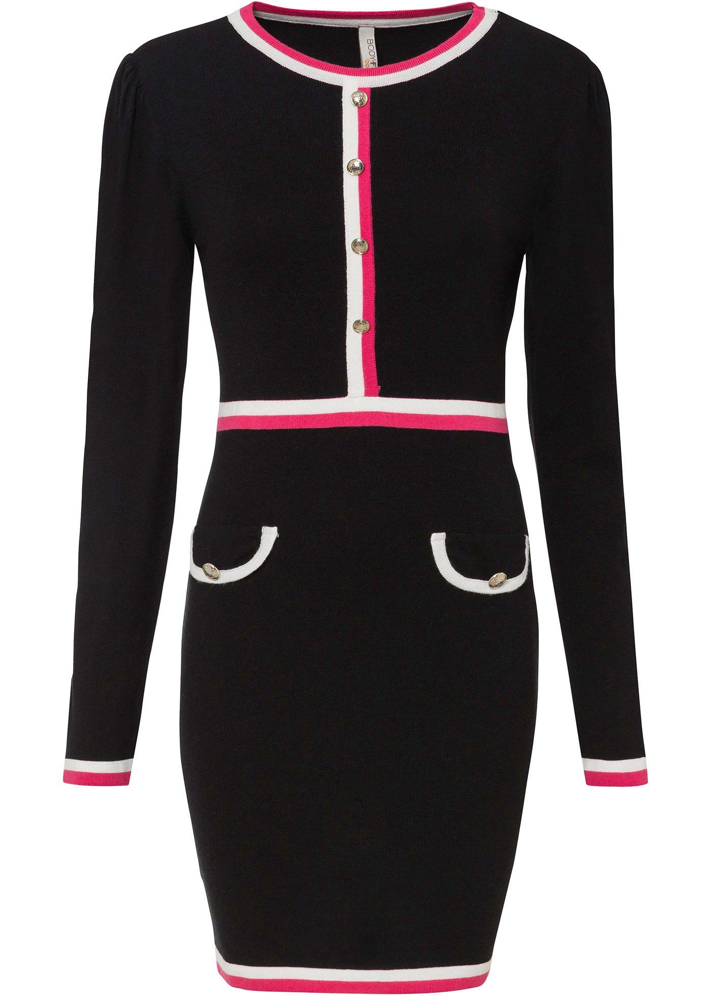 Robe en maille avec poches décorées