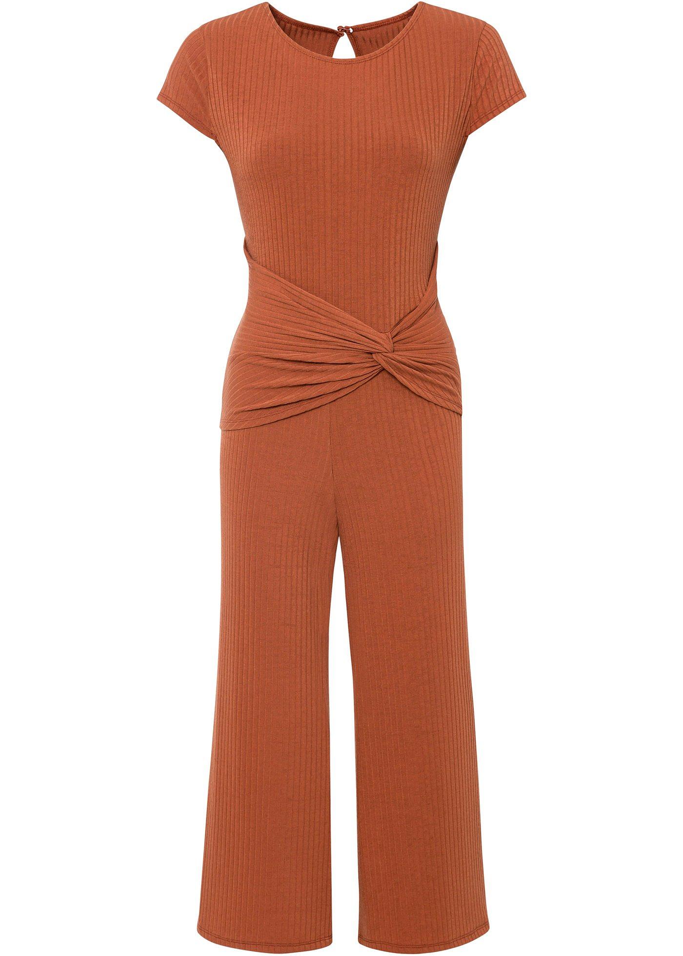 Combi-pantalon côtelée