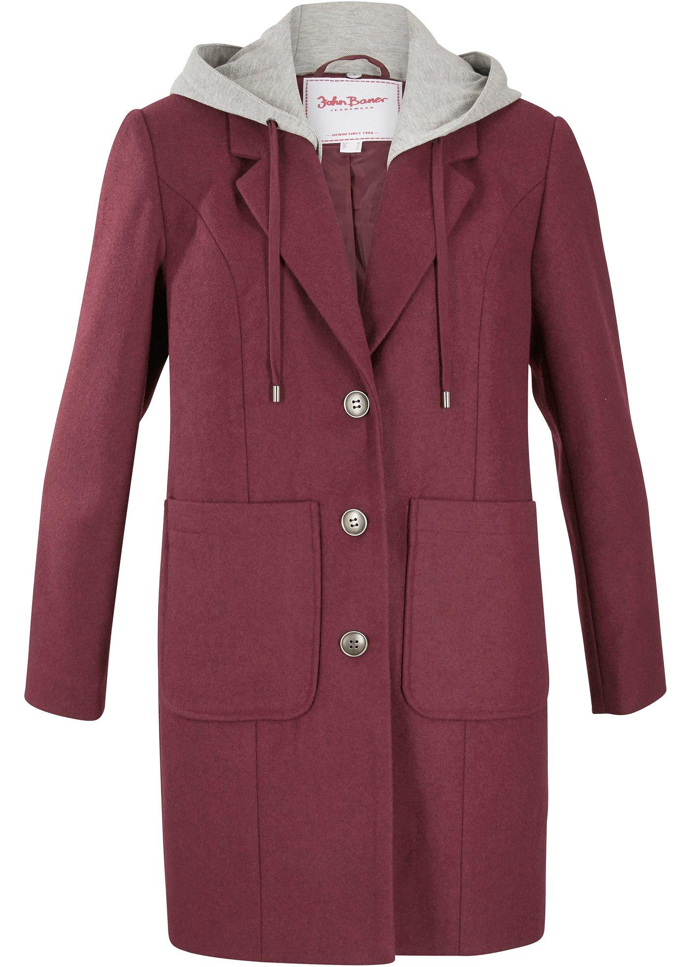 Veste avec laine et capuche en sweat