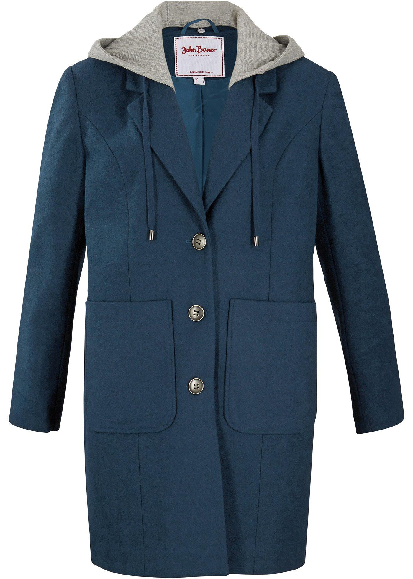 Veste avec laine et capuche en sweat