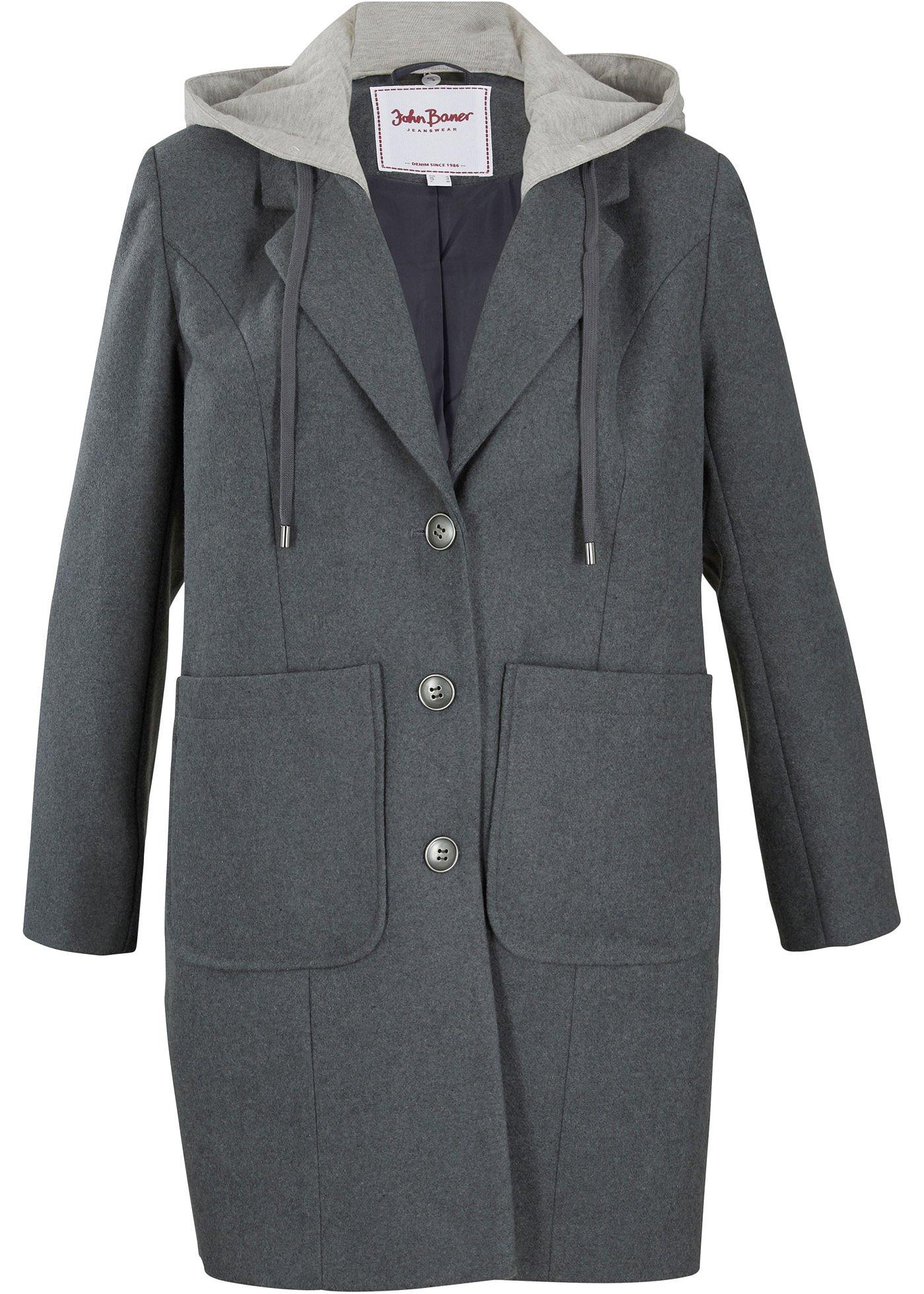 Veste avec laine et capuche en sweat