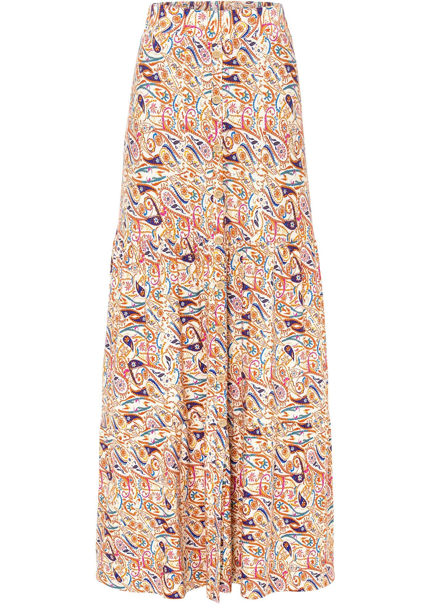 Jupe fluide à boutons