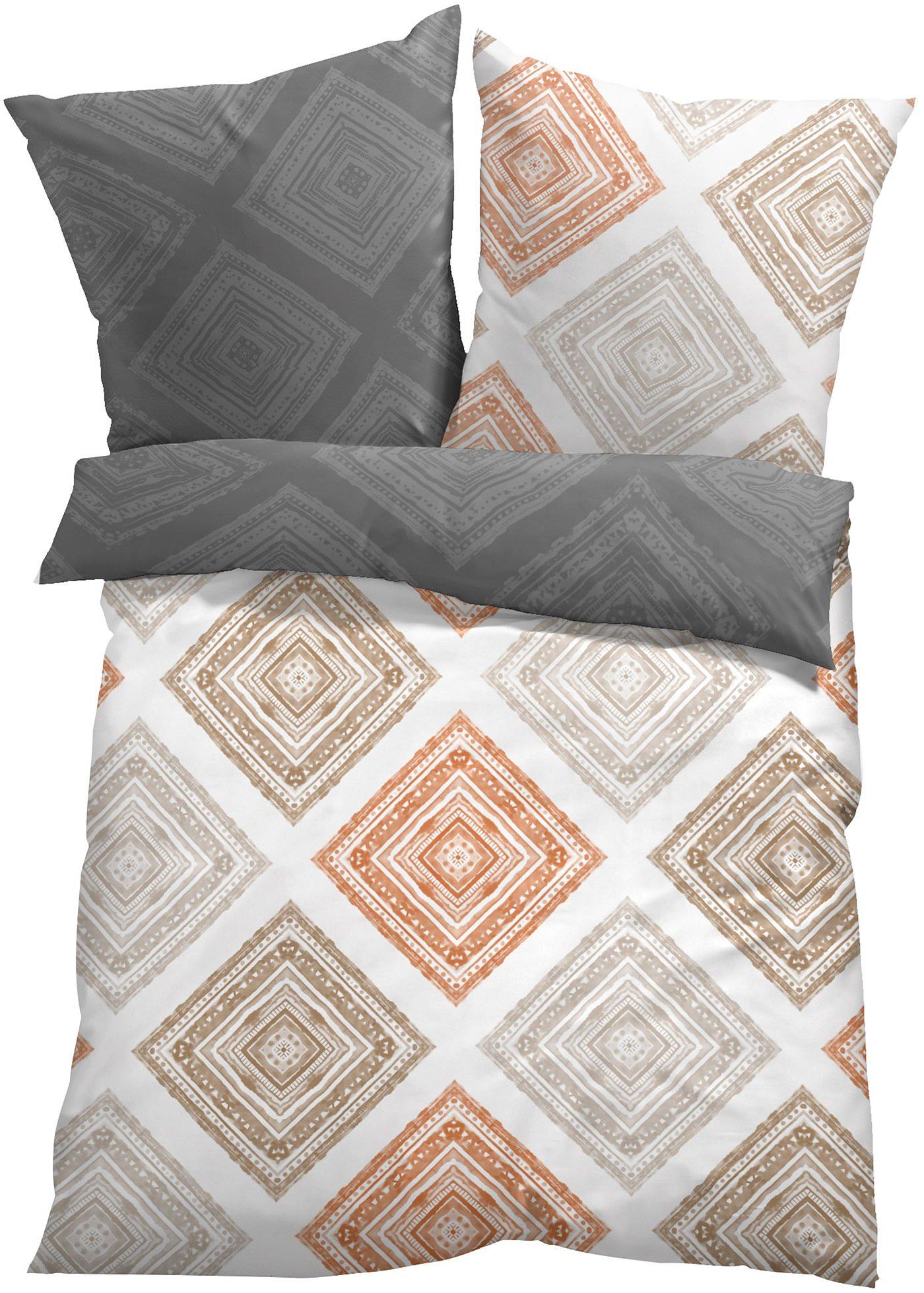 Parure de lit réversible à imprimé graphique