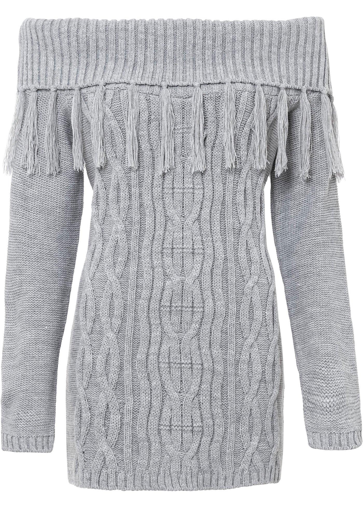 Pull en maille avec franges