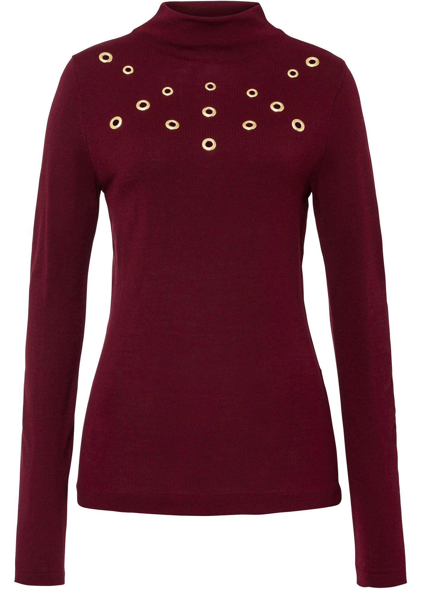 Pull en maille avec œillets