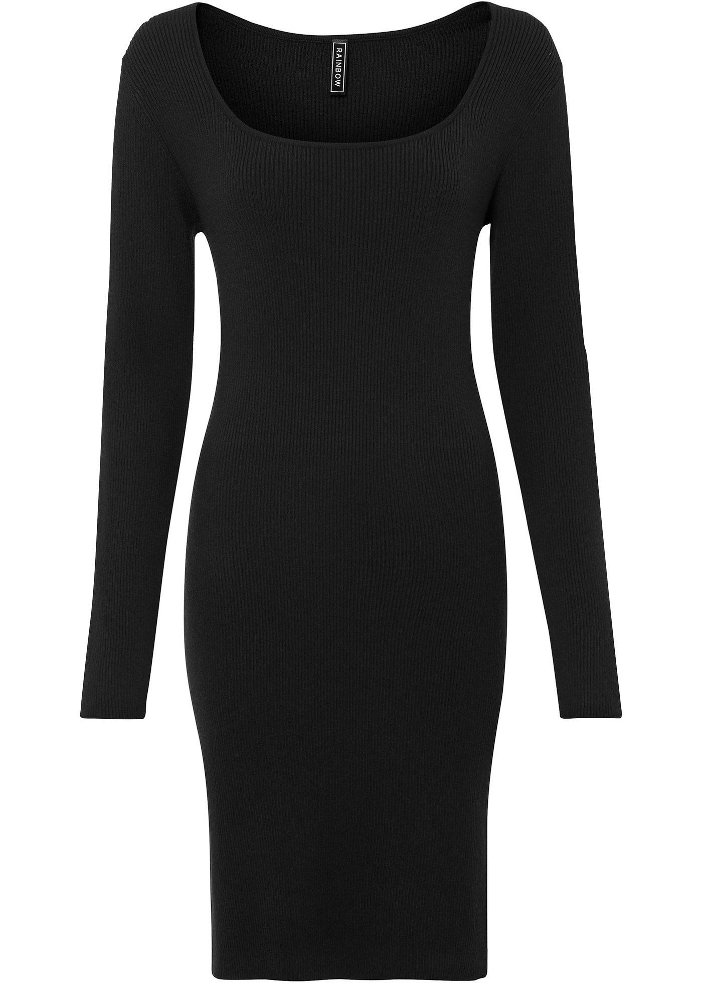 Robe en maille à décolleté carré