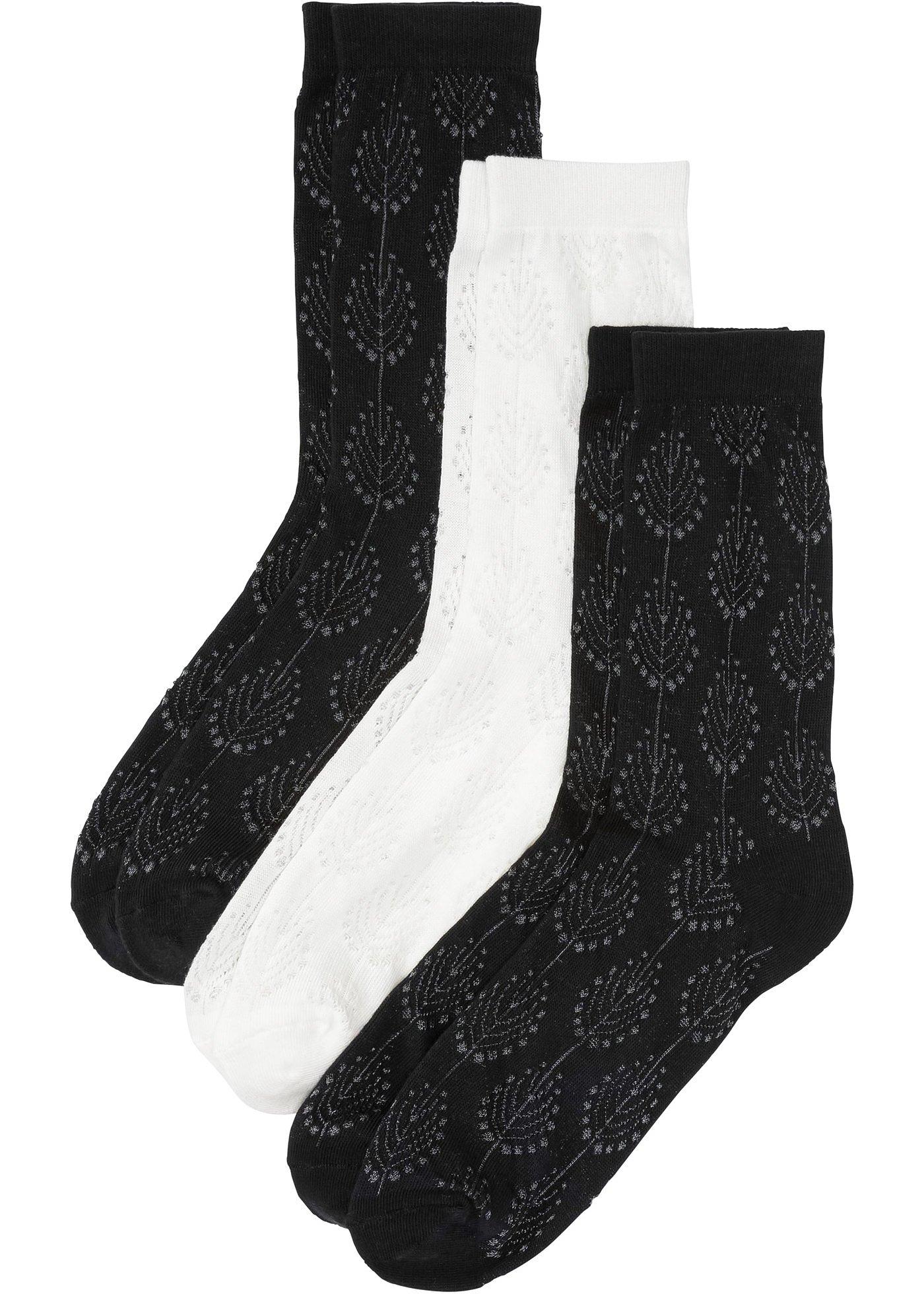 Lot de 3 paires de chaussettes à motif ajouré