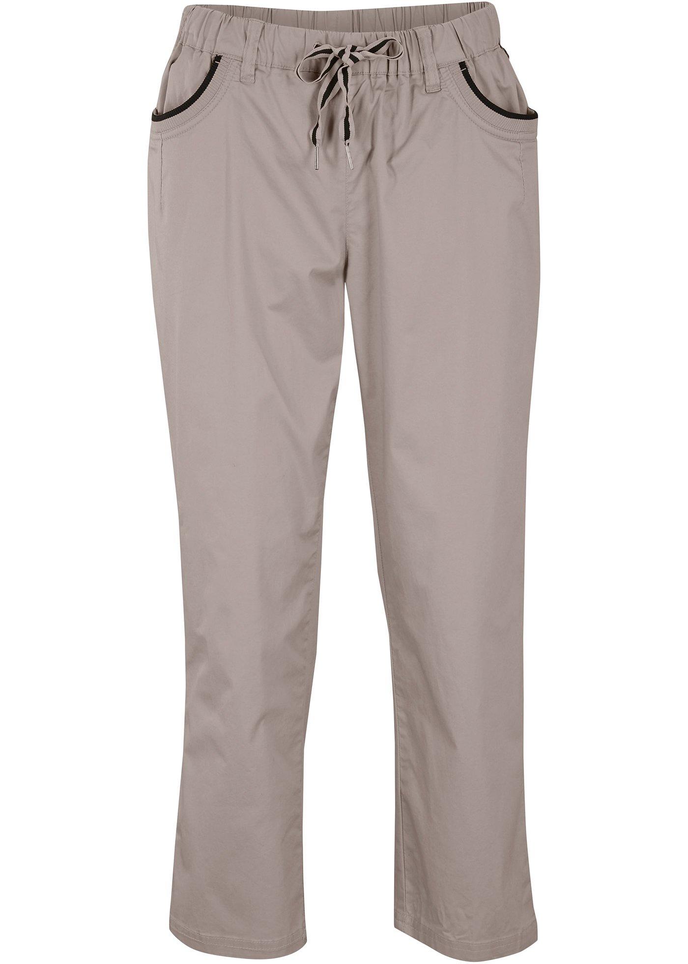 Pantalon paper touch 7/8 en coton avec taille confortable