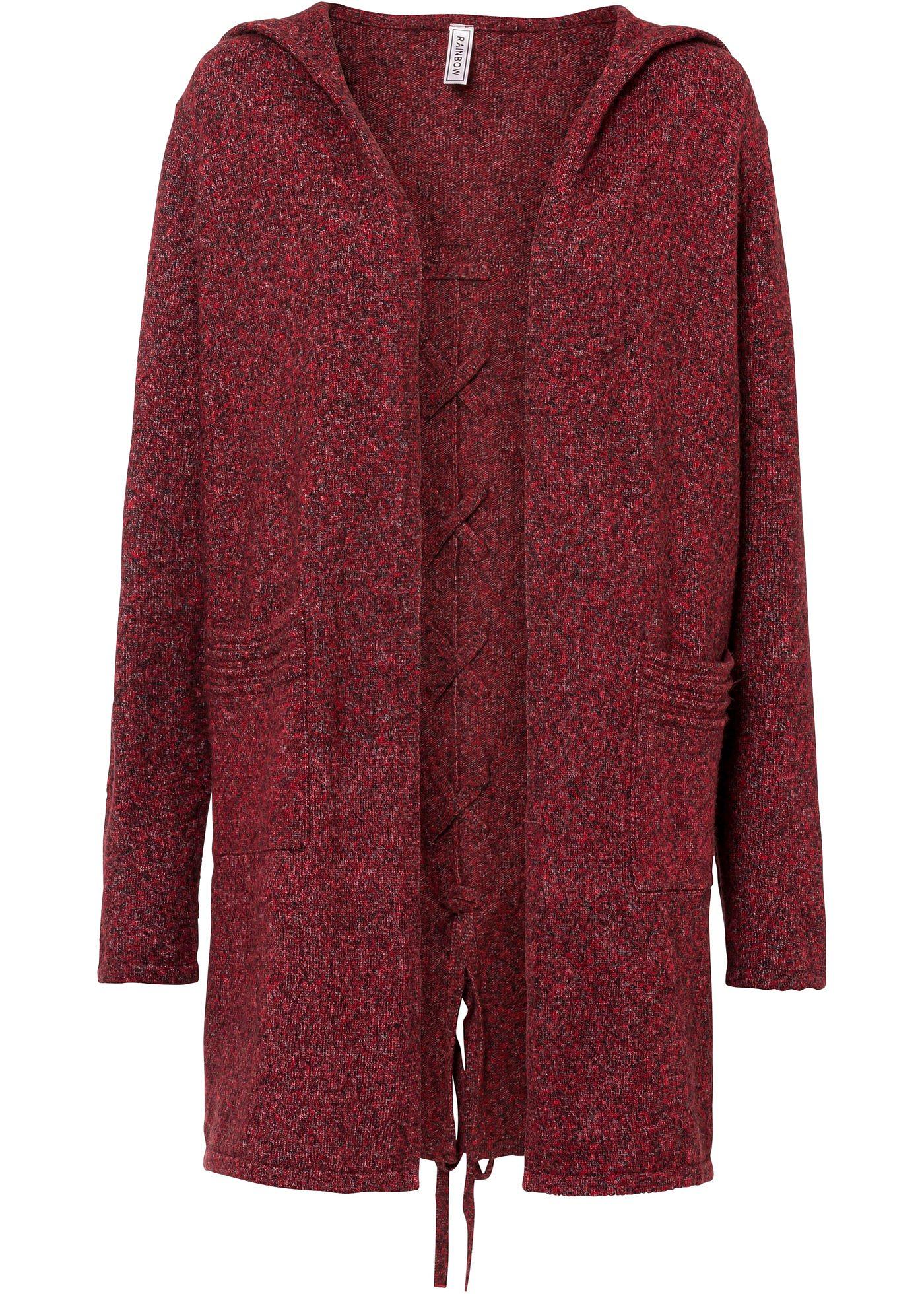 Gilet en maille à capuche